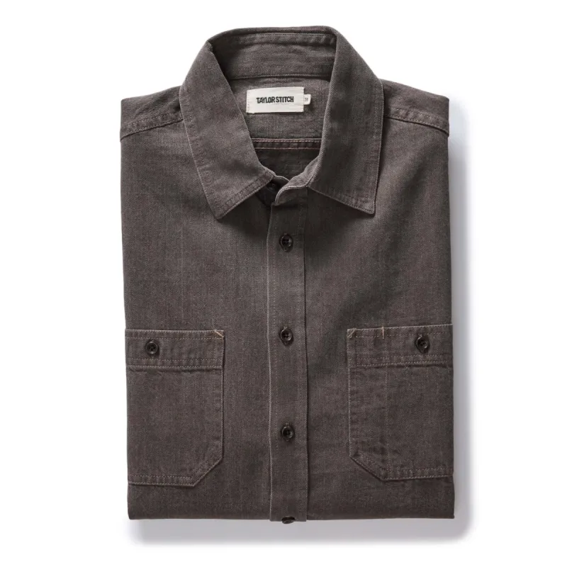 The Utility Shirt in Soil Selvedge Denim sold by Taylor Stitch
