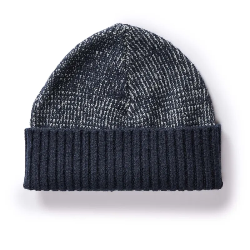 The Headland Beanie in Dark Navy sold by Taylor Stitch
