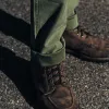 The Camp Pant in Olive Reverse Sateen sold by Taylor Stitch