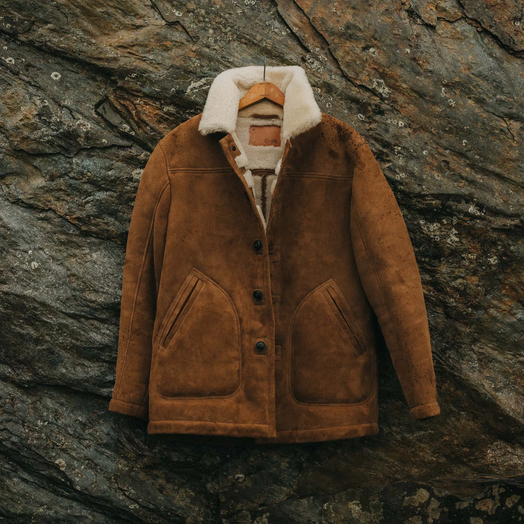 The High Plains Coat in Walnut Shearling sold by Taylor Stitch product image thumbnail 5