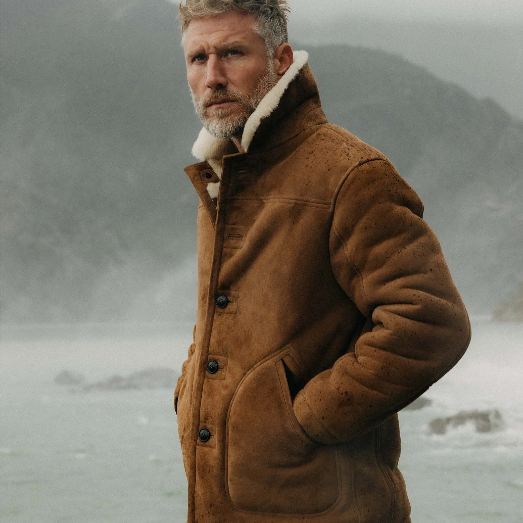 The High Plains Coat in Walnut Shearling sold by Taylor Stitch product image thumbnail 2