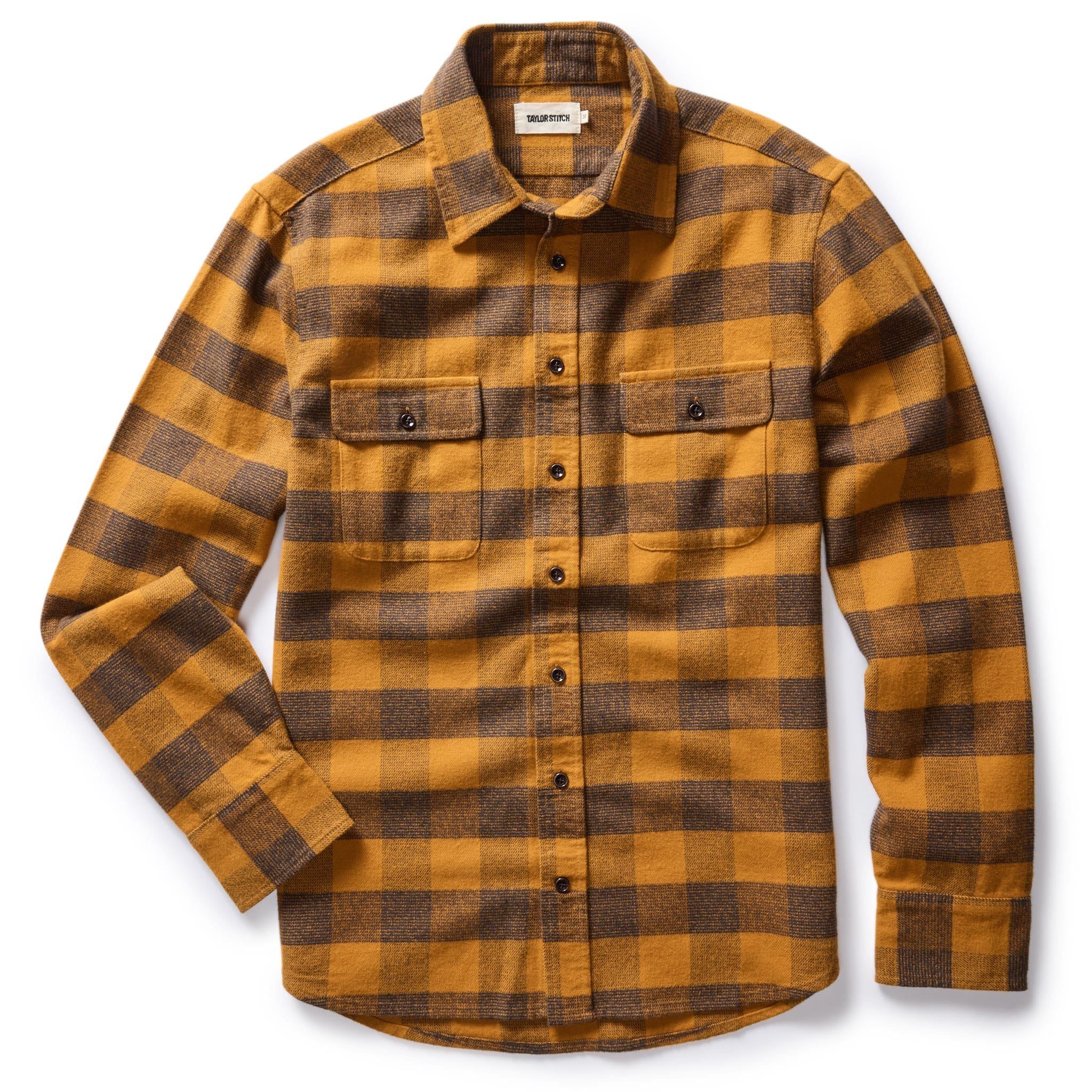 The Yosemite Shirt in Saffron Buffalo Check sold by Taylor Stitch product image thumbnail 5