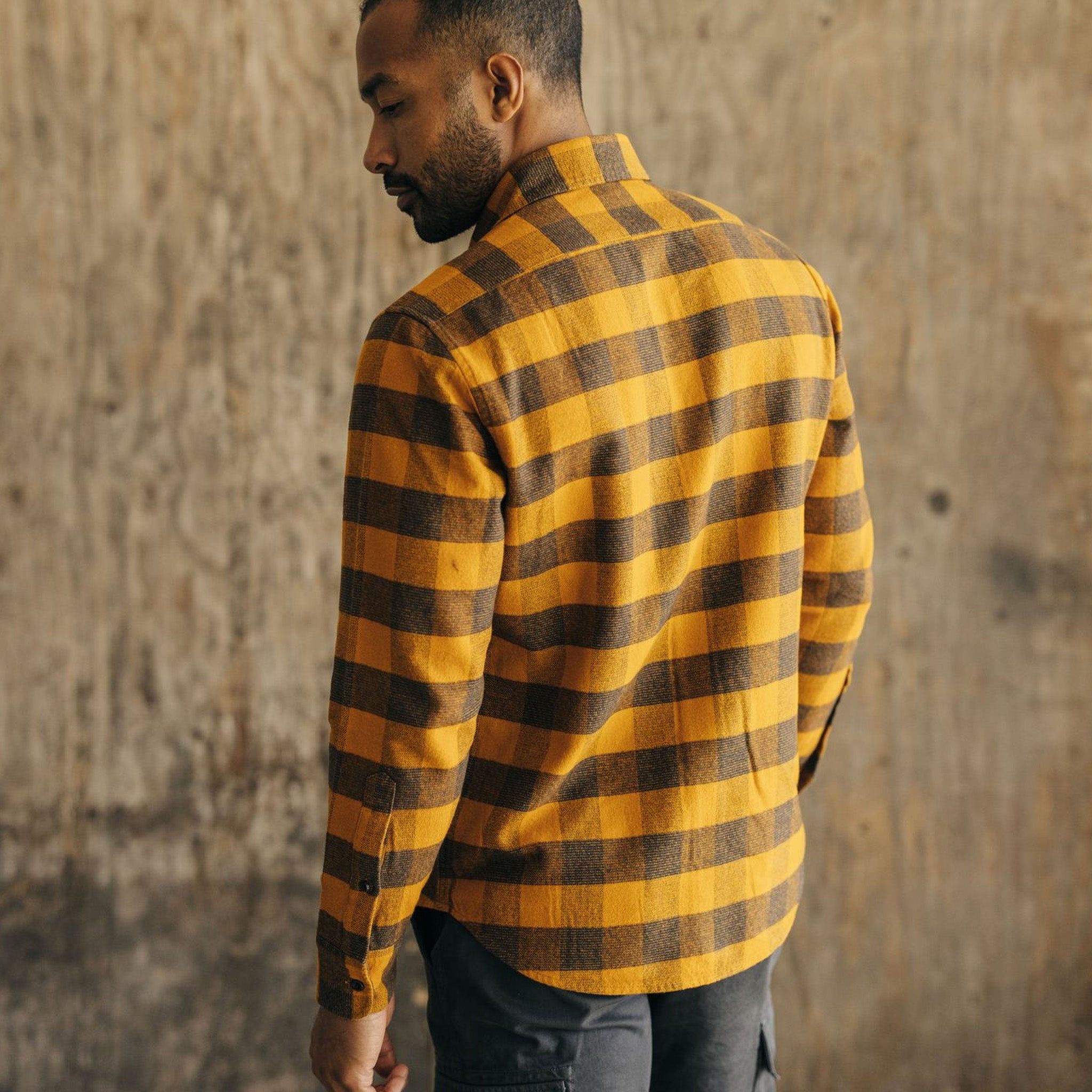 The Yosemite Shirt in Saffron Buffalo Check sold by Taylor Stitch product image thumbnail 4
