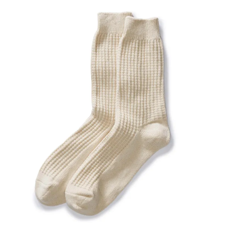 The Waffle Sock in Natural sold by Taylor Stitch