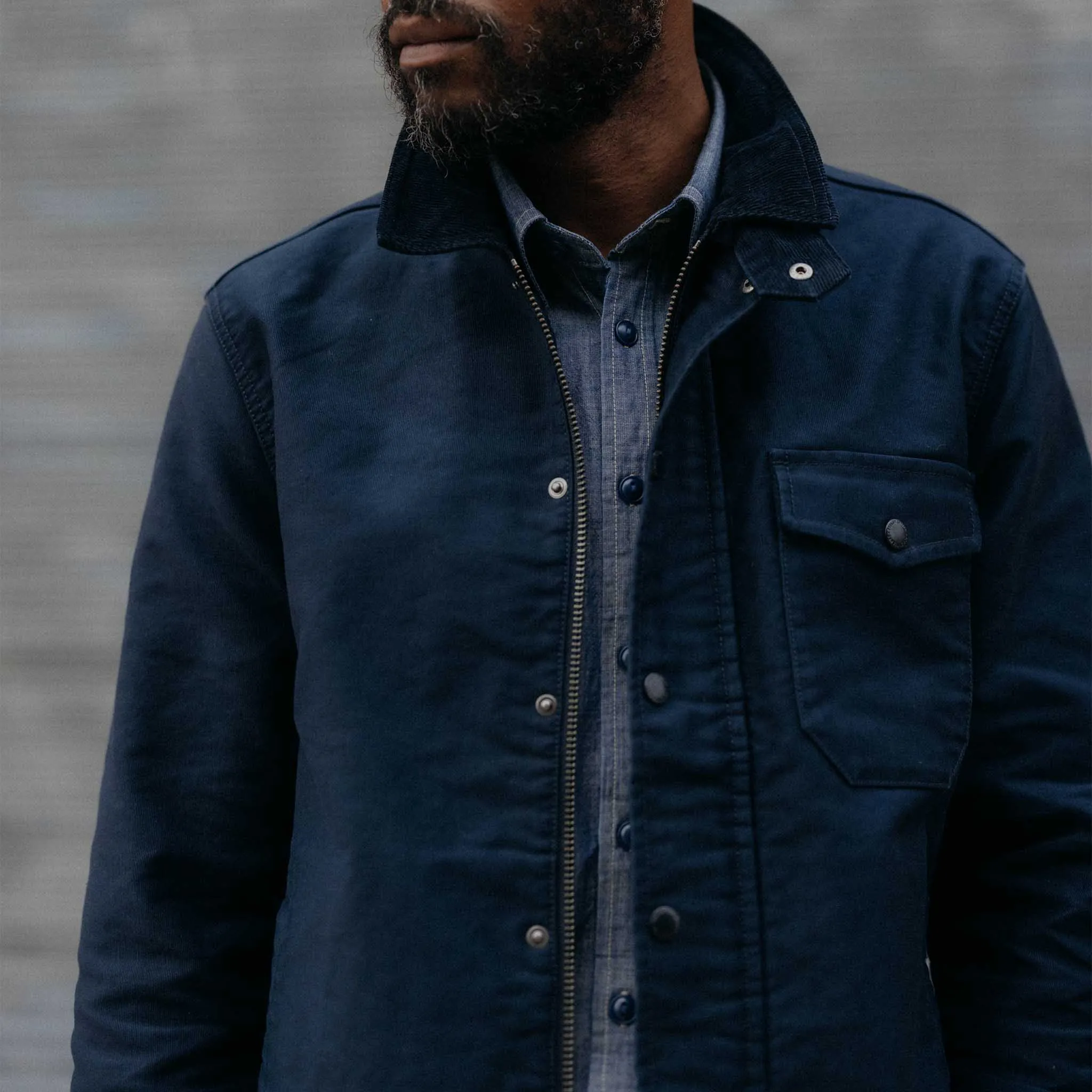 The Deck Jacket in Dark Navy Bedford Cord sold by Taylor Stitch product image thumbnail 5