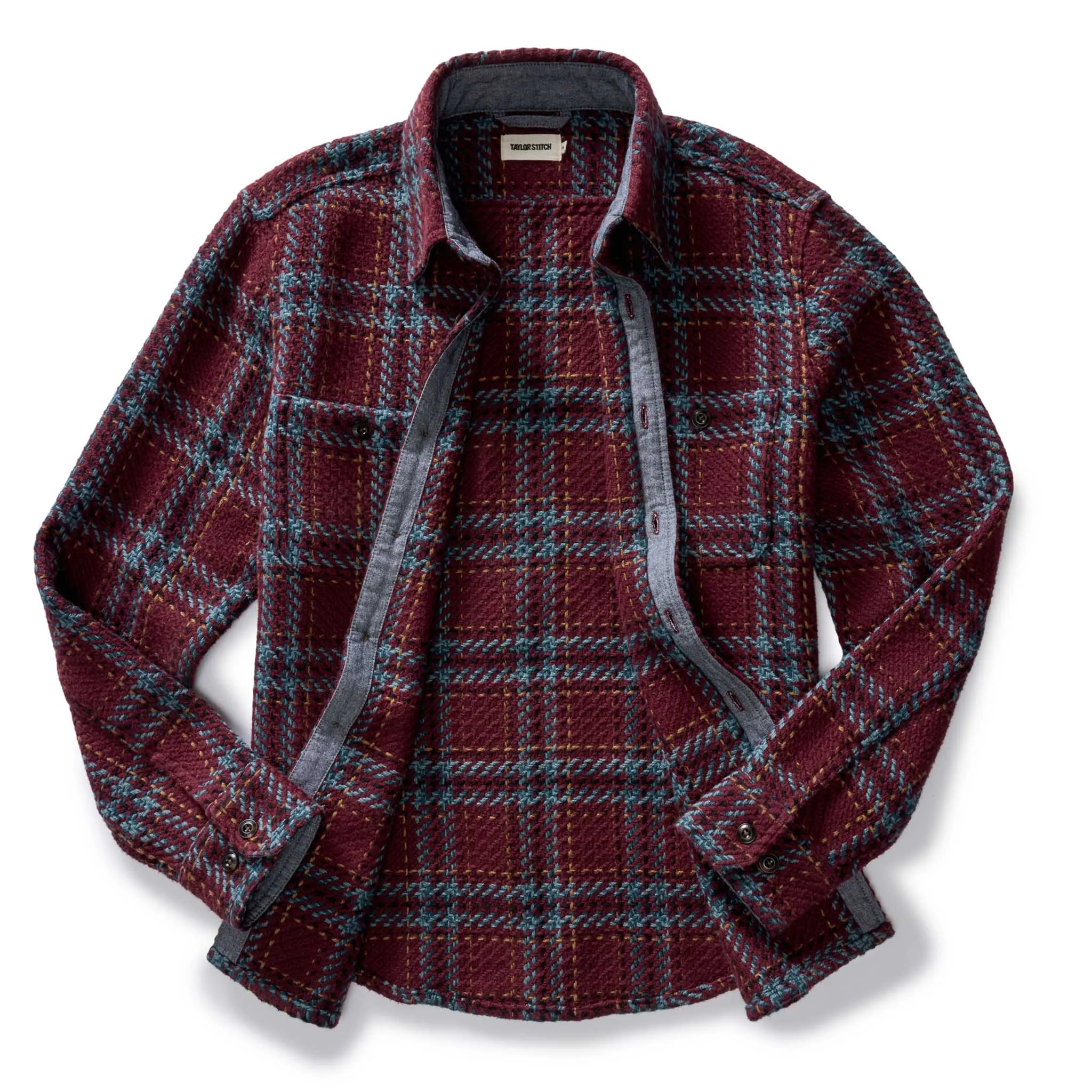 The Cutter Overshirt in Port Plaid sold by Taylor Stitch product image thumbnail 5