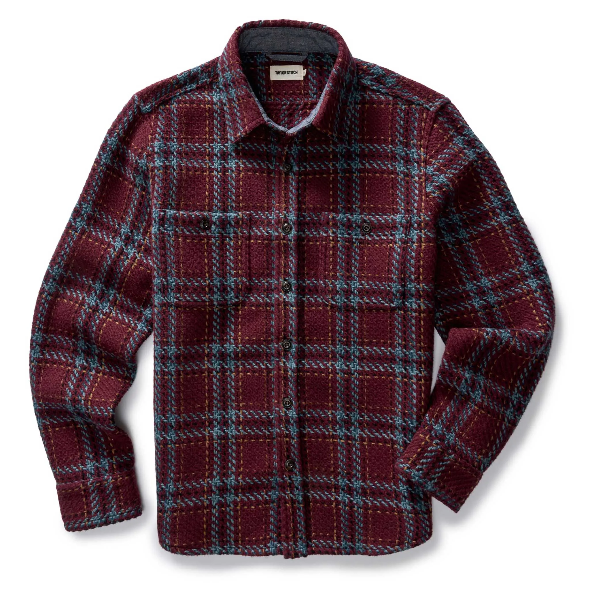 The Cutter Overshirt in Port Plaid sold by Taylor Stitch