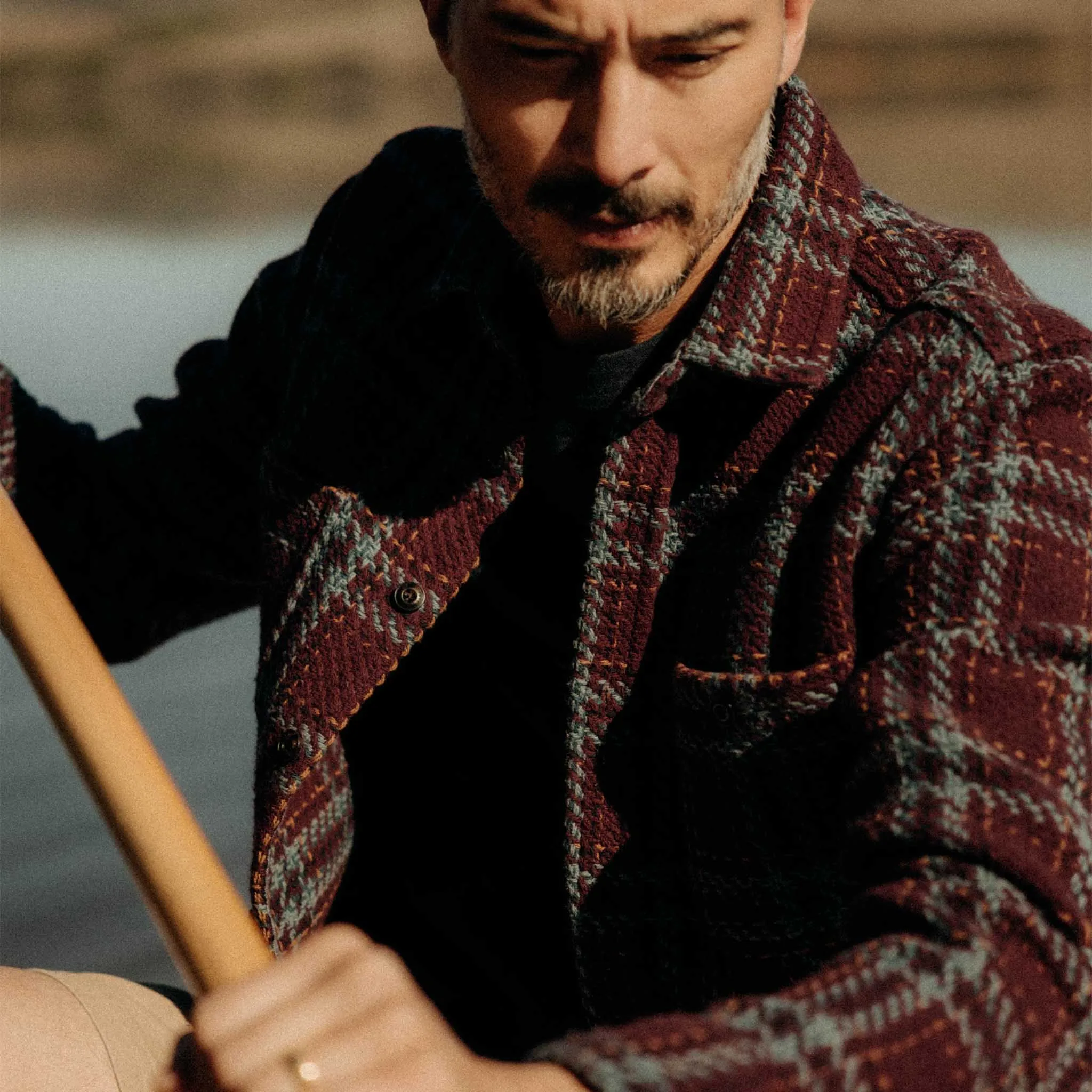 The Cutter Overshirt in Port Plaid sold by Taylor Stitch product image thumbnail 3