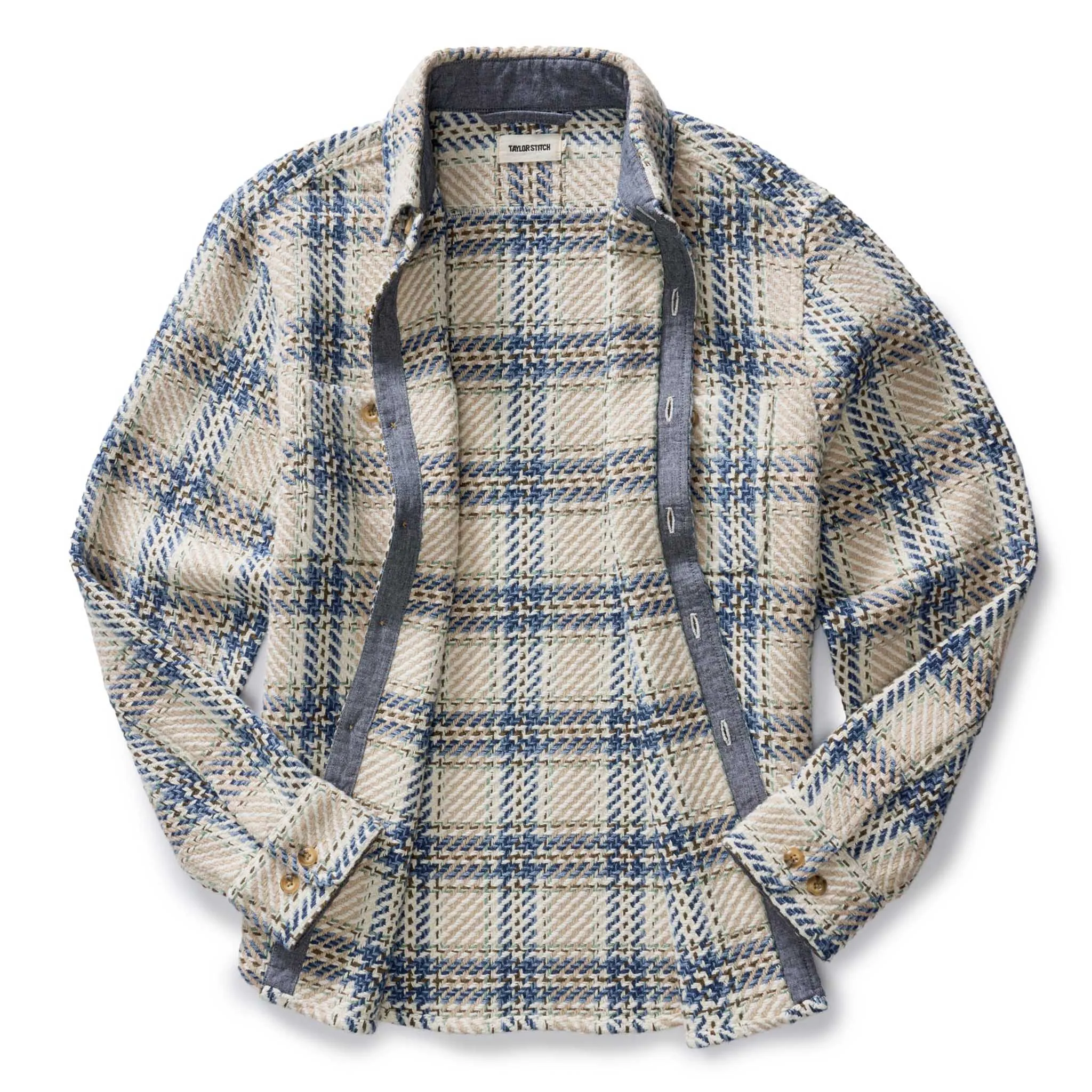 The Cutter Overshirt in Sandbar Plaid sold by Taylor Stitch product image thumbnail 5
