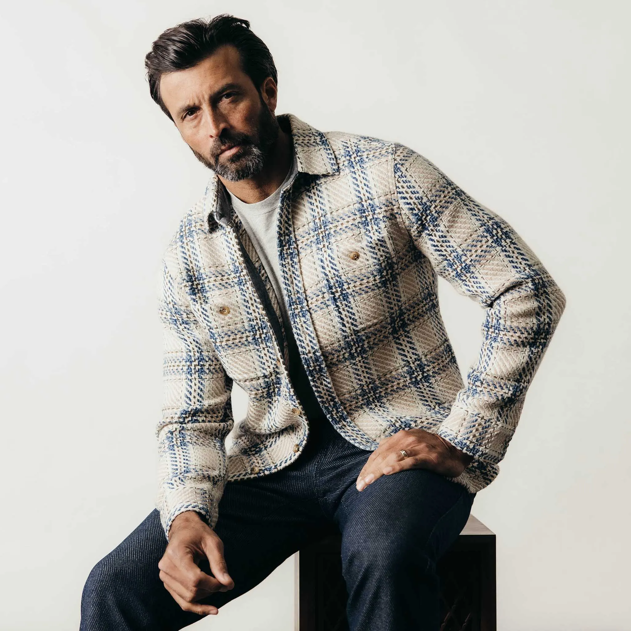 The Cutter Overshirt in Sandbar Plaid sold by Taylor Stitch product image thumbnail 2