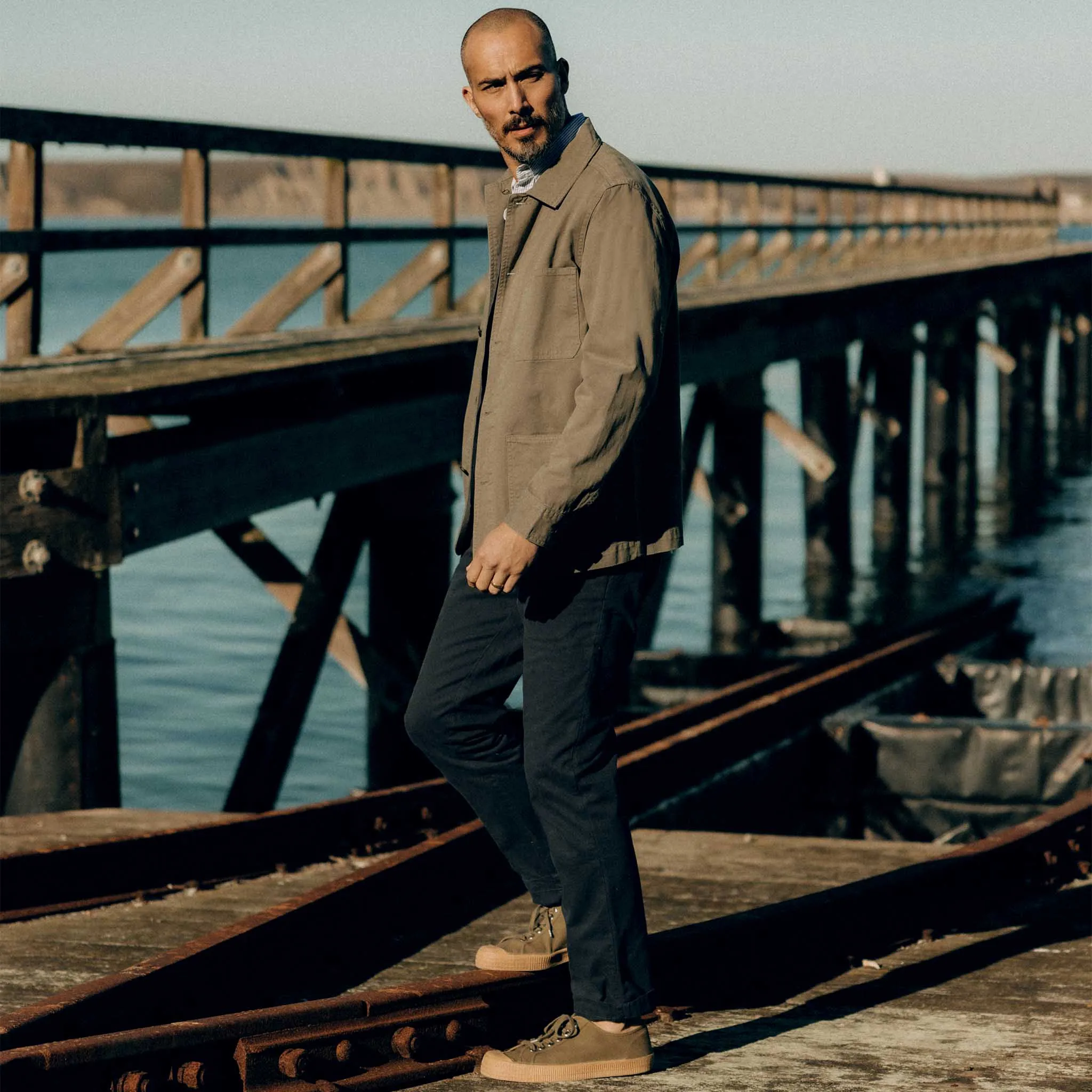 The Democratic Foundation Pant in Organic Navy sold by Taylor Stitch product image thumbnail 2