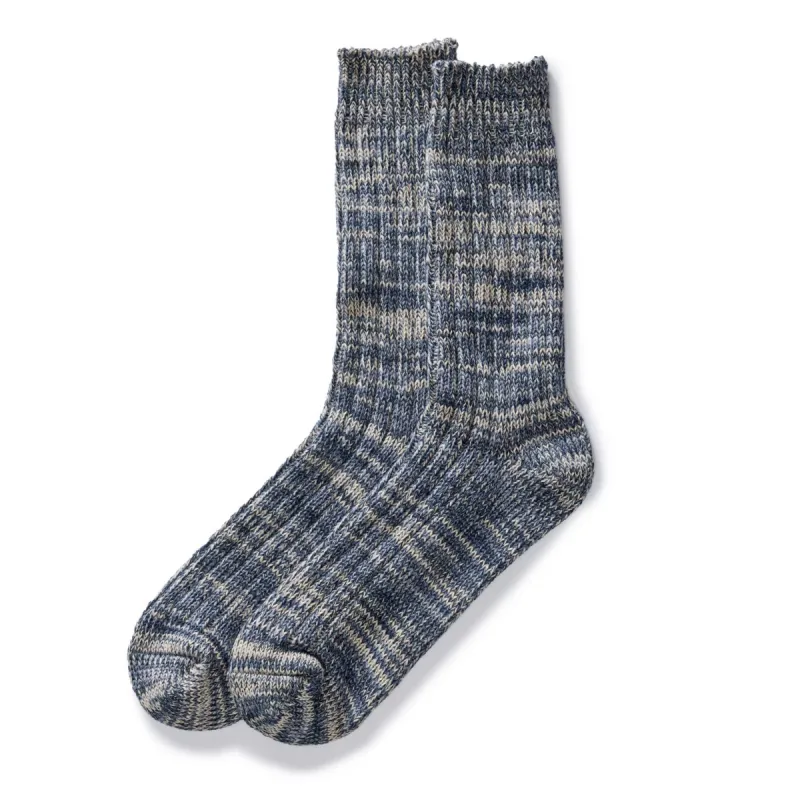 The Camp Sock in Marled Blue sold by Taylor Stitch