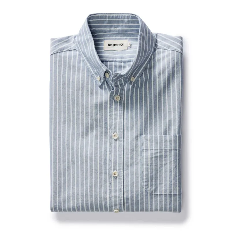 The Jack in Blue Sky Stripe Oxford sold by Taylor Stitch