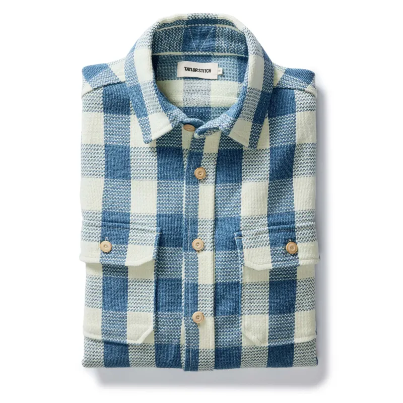 The Division Shirt in Washed Indigo Check sold by Taylor Stitch