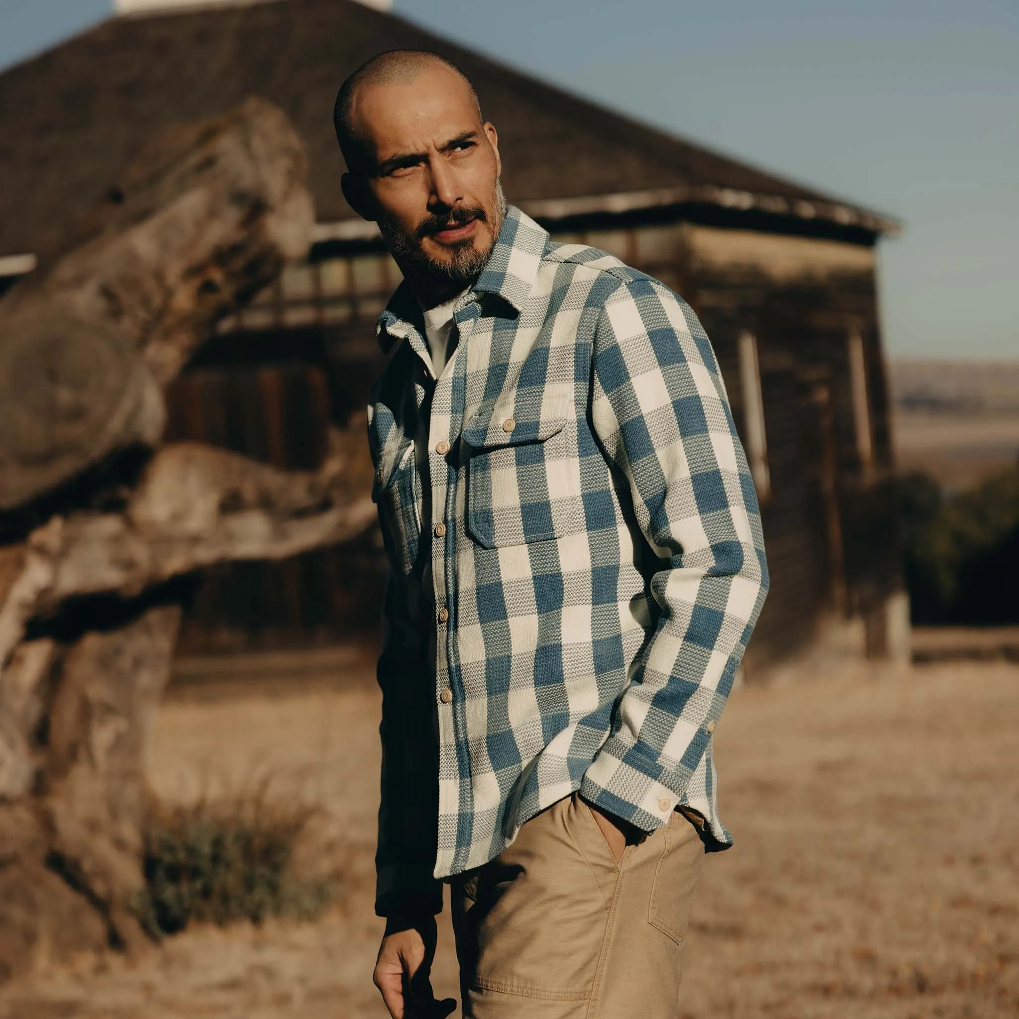 The Division Shirt in Washed Indigo Check sold by Taylor Stitch product image thumbnail 2