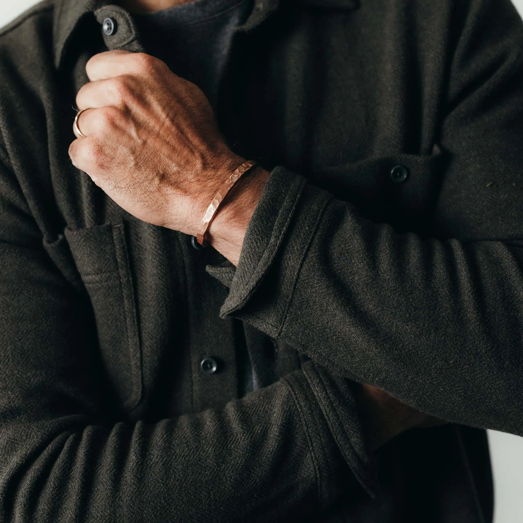 The Coastline Knit Shirt in Heather Army sold by Taylor Stitch product image thumbnail 3