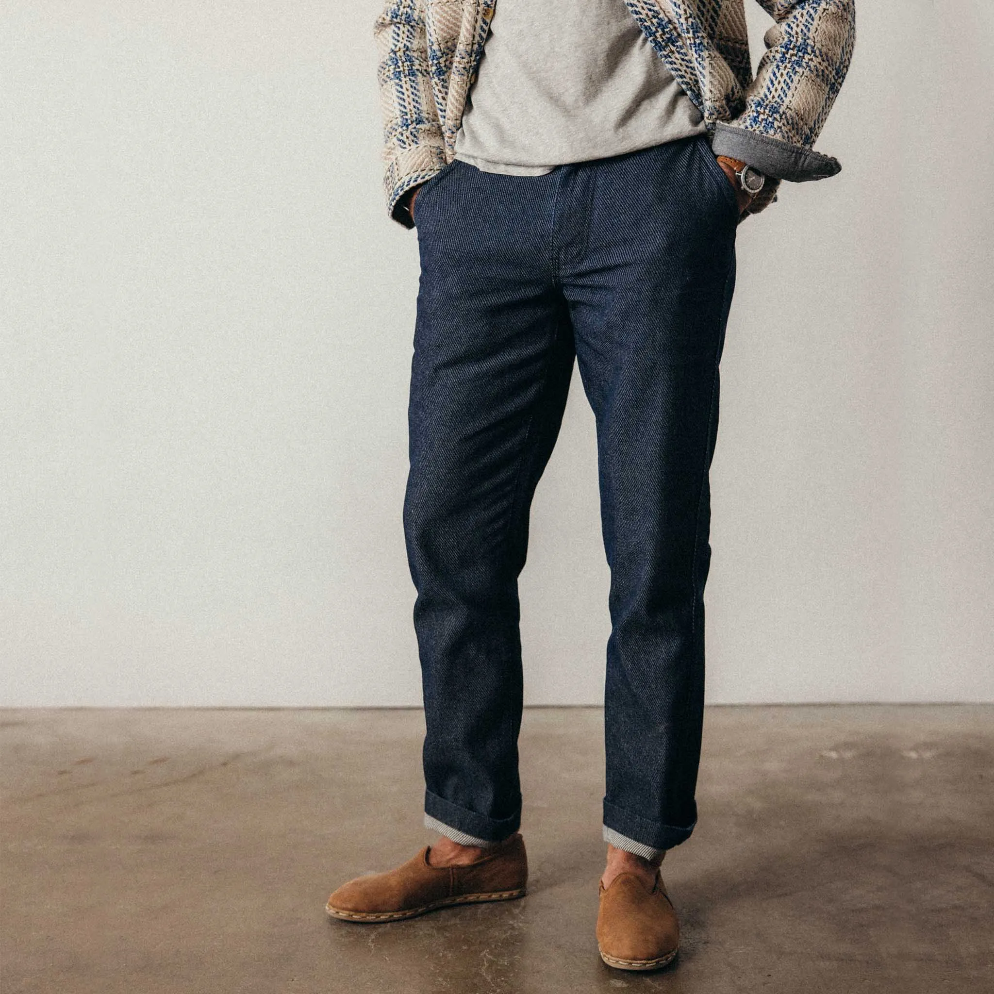 The Morse Pant in Rinsed Indigo Twill sold by Taylor Stitch product image thumbnail 2