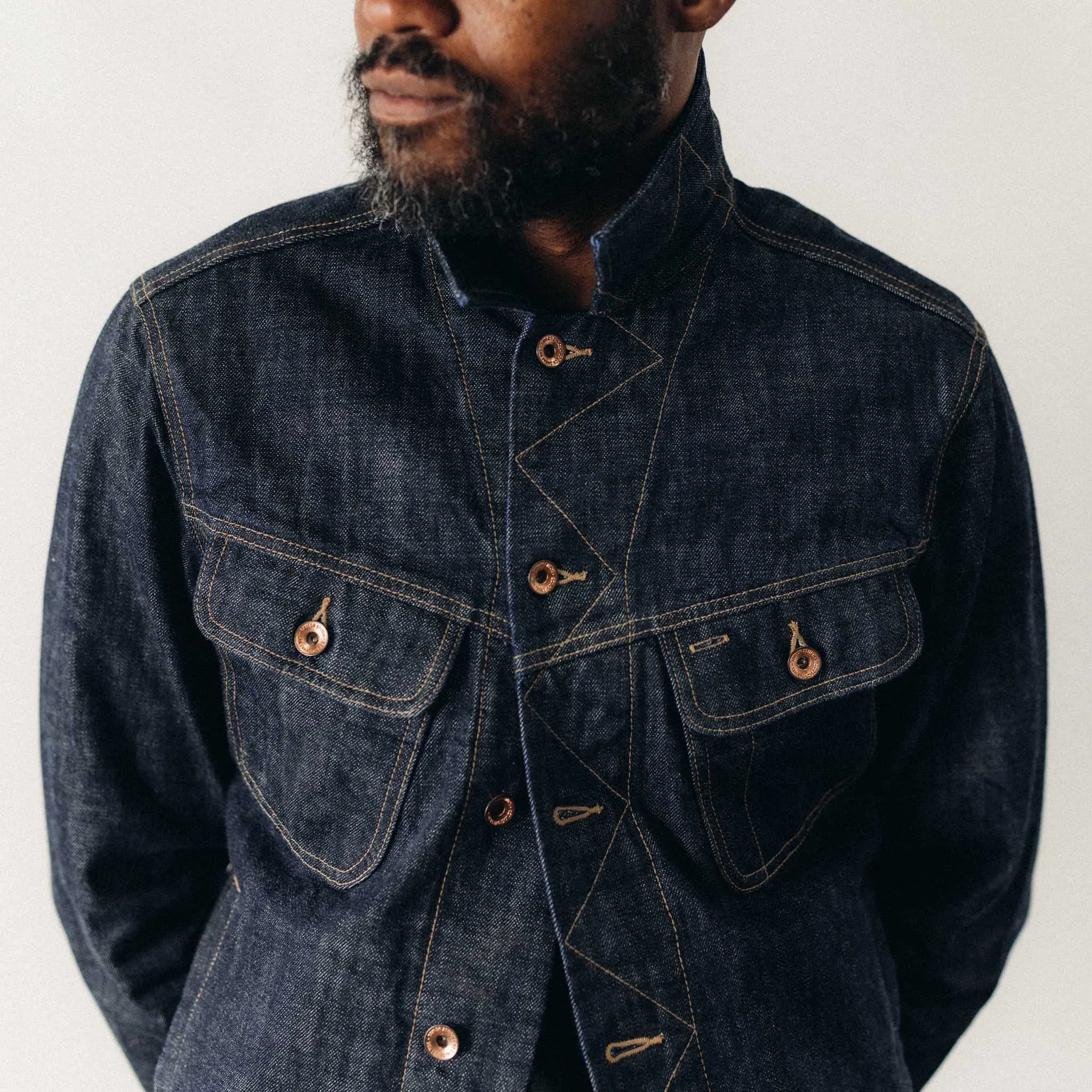 The Long Haul Jacket in Rinsed Organic Selvedge sold by Taylor Stitch product image thumbnail 2