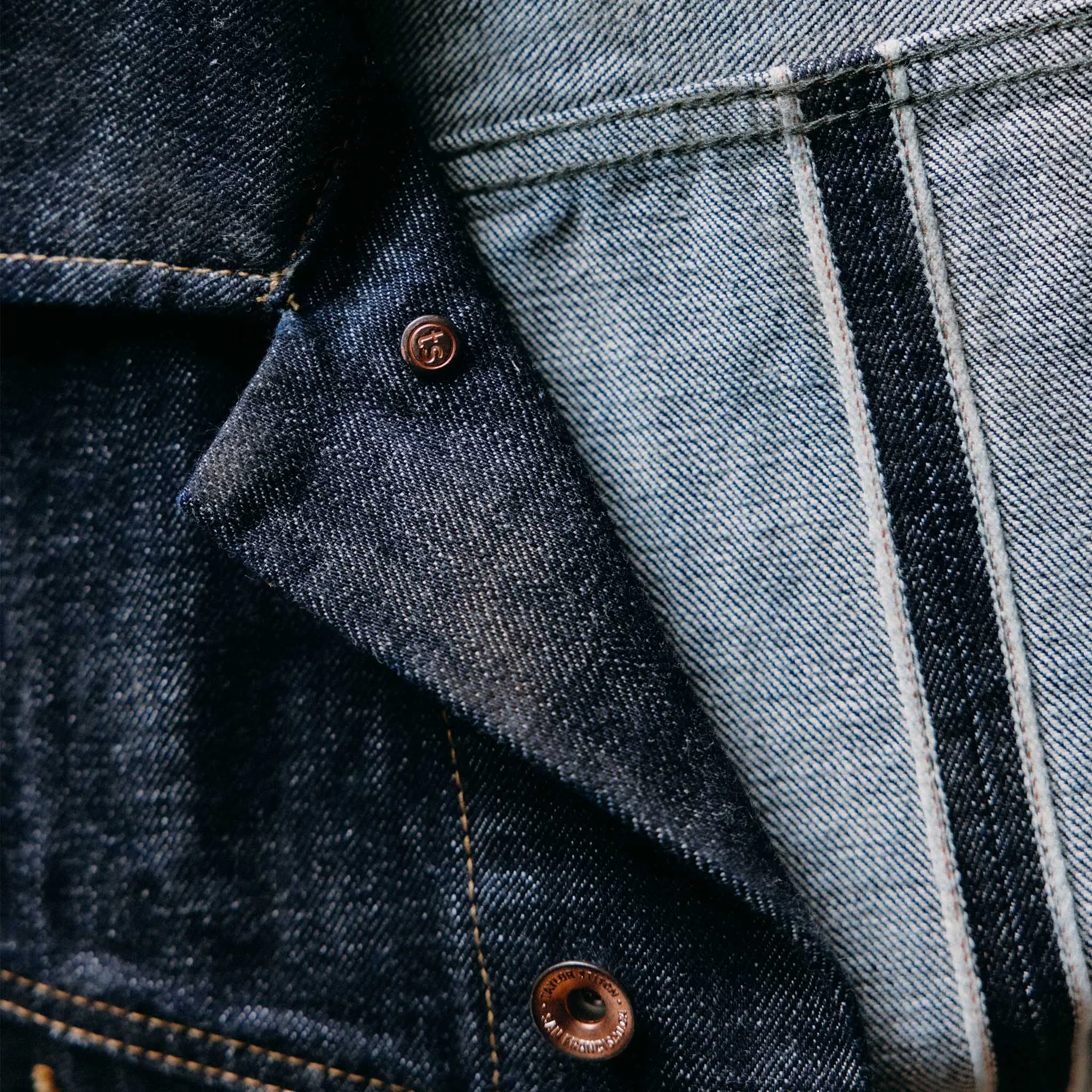 The Long Haul Jacket in Rinsed Organic Selvedge sold by Taylor Stitch product image thumbnail 3