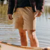 The Apres Short in Organic Khaki Foundation Twill sold by Taylor Stitch