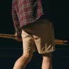 The Apres Short in Organic Khaki Foundation Twill sold by Taylor Stitch