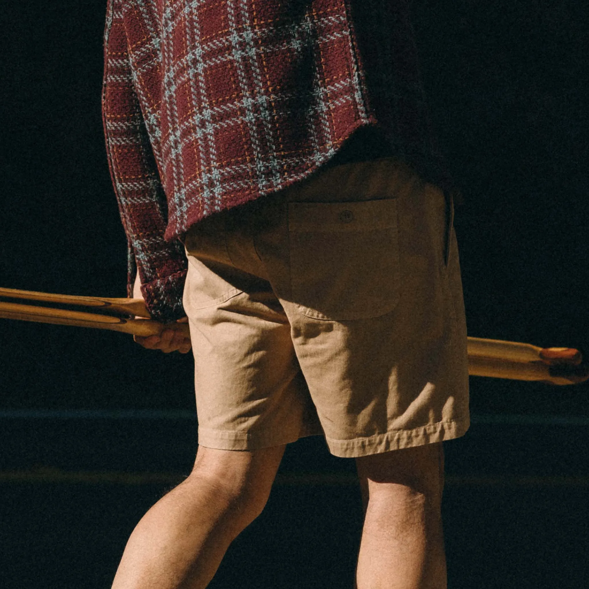 The Apres Short in Organic Khaki Foundation Twill sold by Taylor Stitch product image thumbnail 3