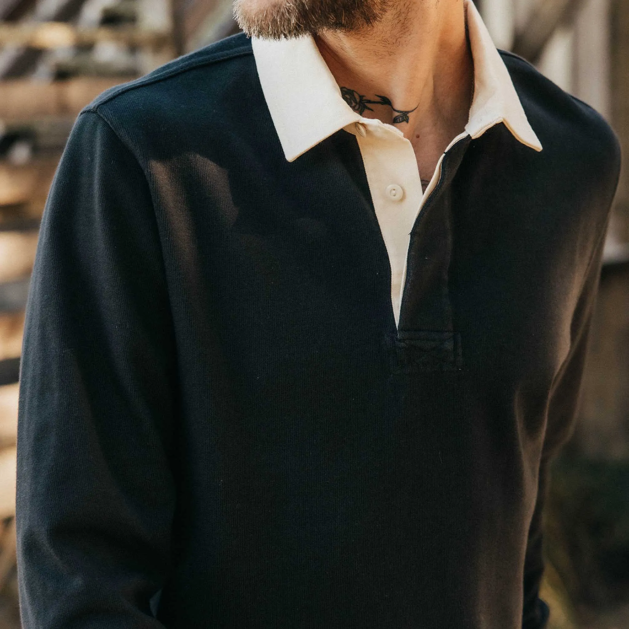 The Rugby Shirt in Coal sold by Taylor Stitch product image thumbnail 3