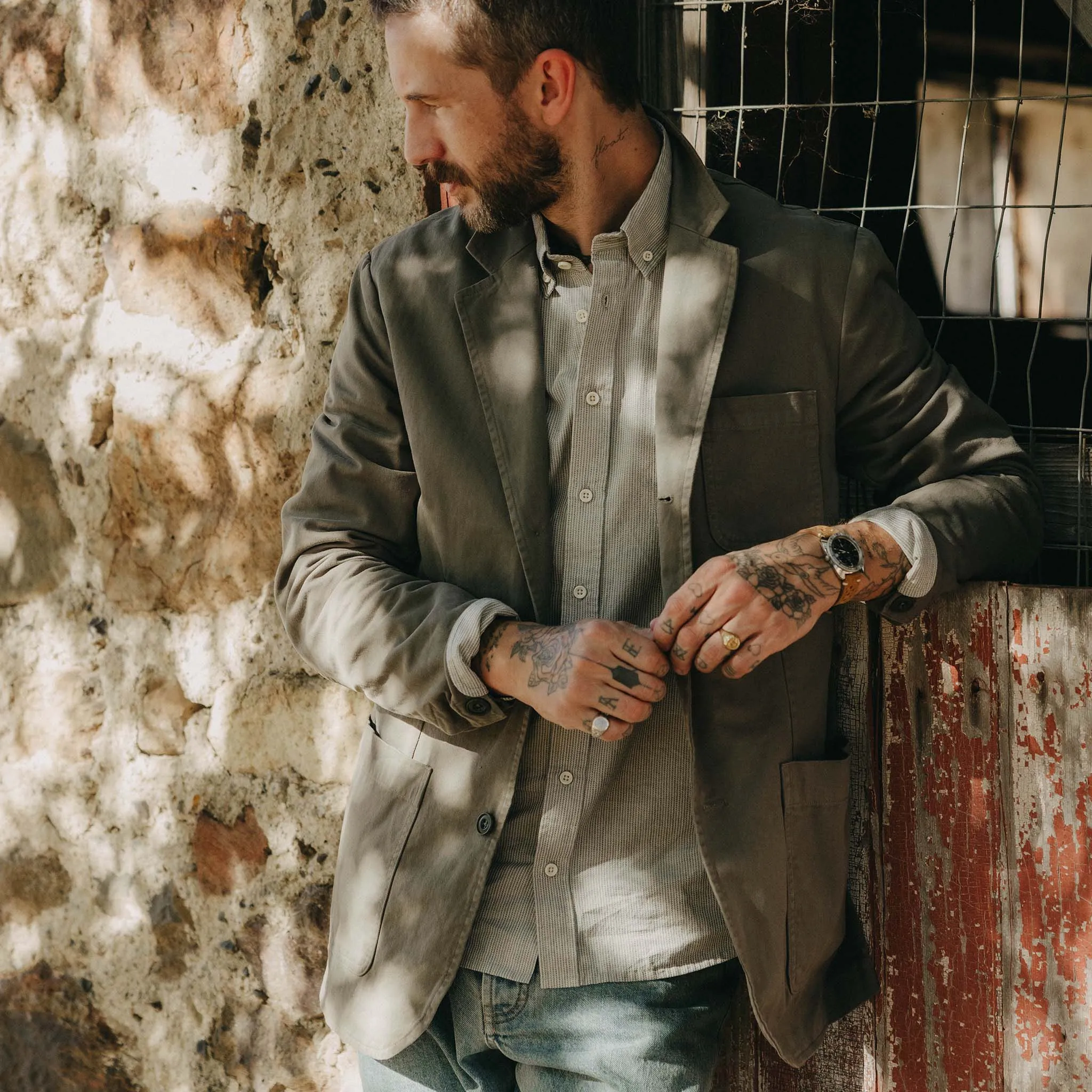 The Jack in Parchment Stripe sold by Taylor Stitch product image thumbnail 4