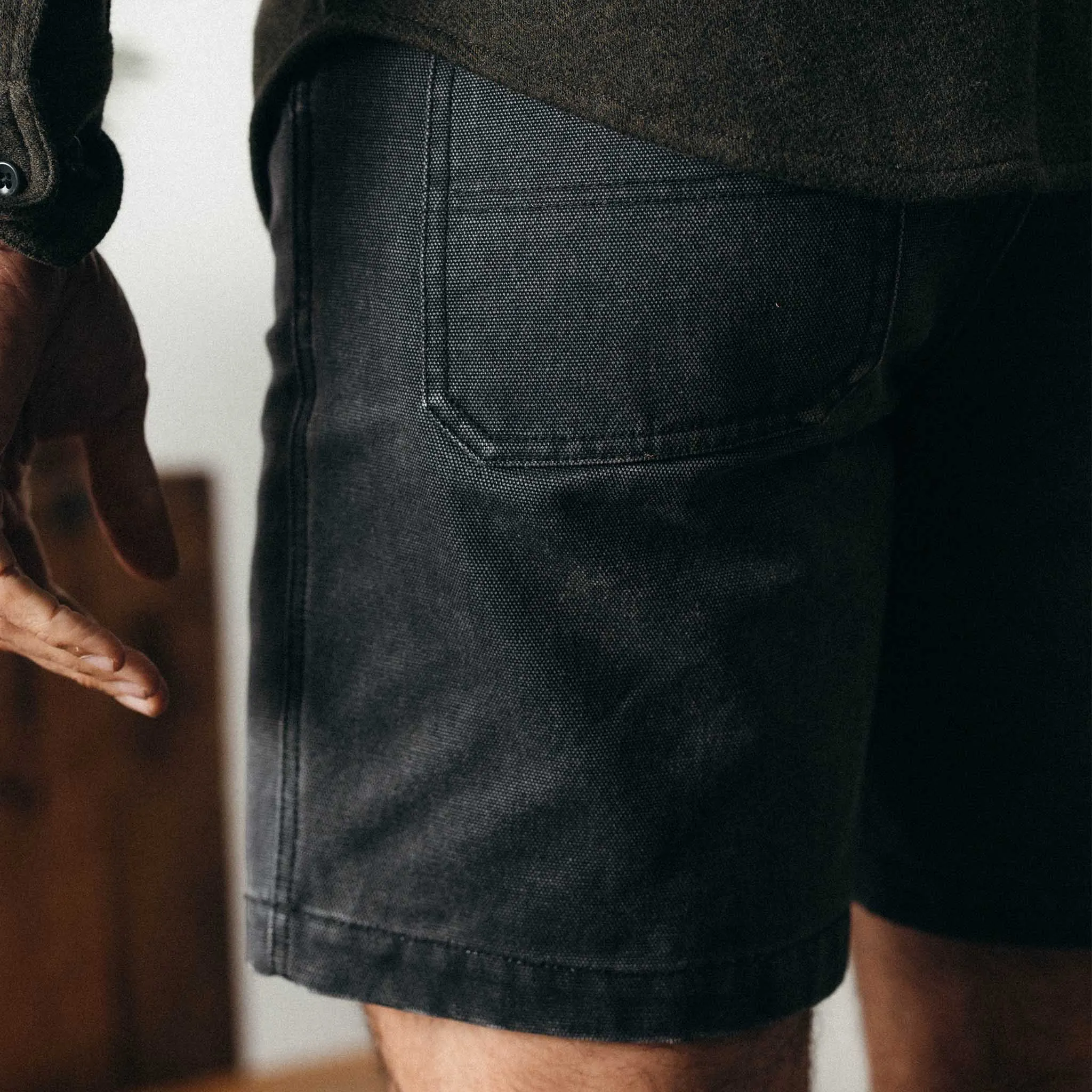 The Camp Short in Coal Chipped Canvas sold by Taylor Stitch product image thumbnail 3