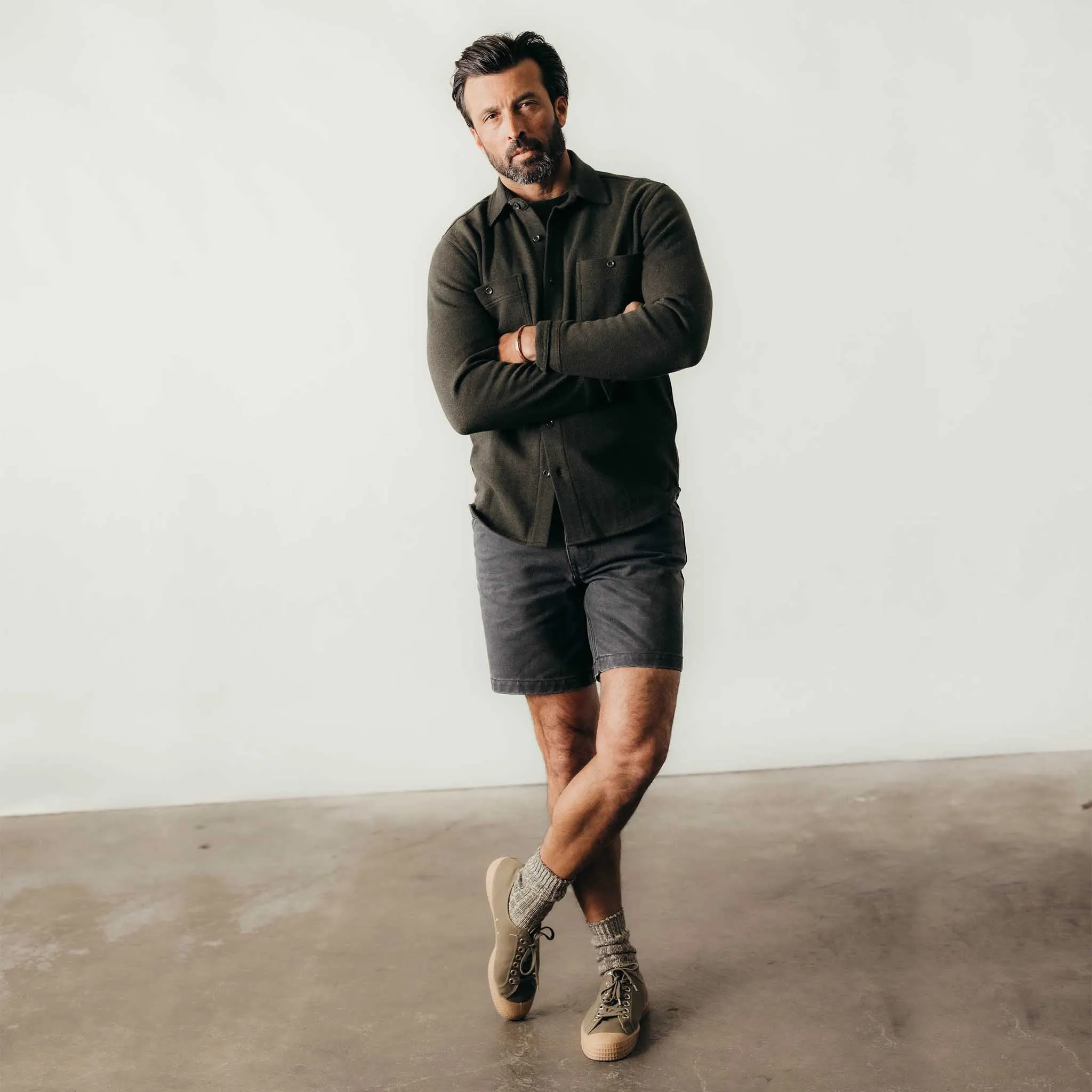 The Camp Short in Coal Chipped Canvas sold by Taylor Stitch product image thumbnail 5