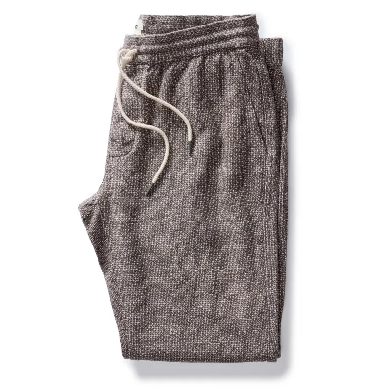 The Apres Pant in Granite Linen Tweed sold by Taylor Stitch