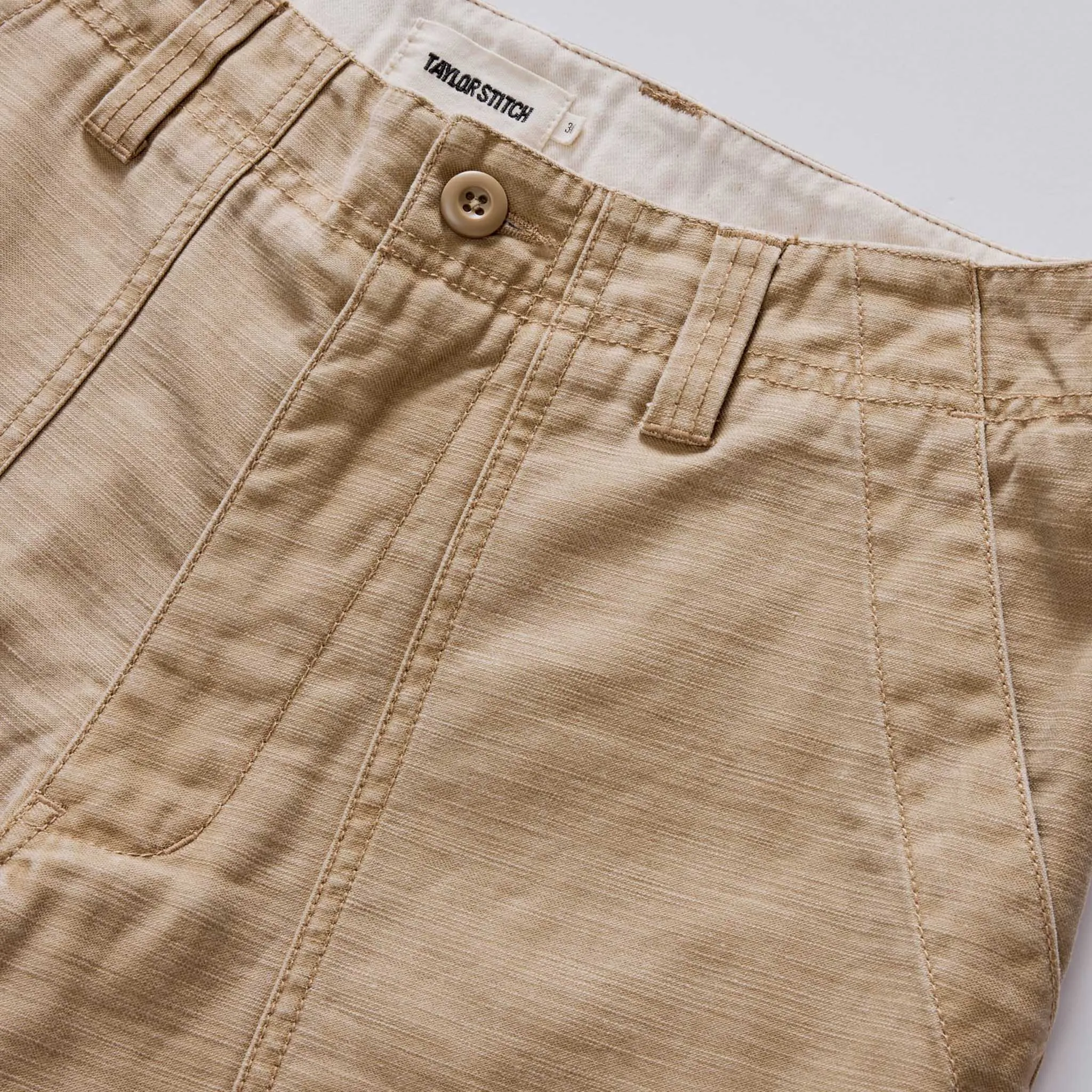 The Surplus Short in Khaki Reverse Sateen sold by Taylor Stitch product image thumbnail 4