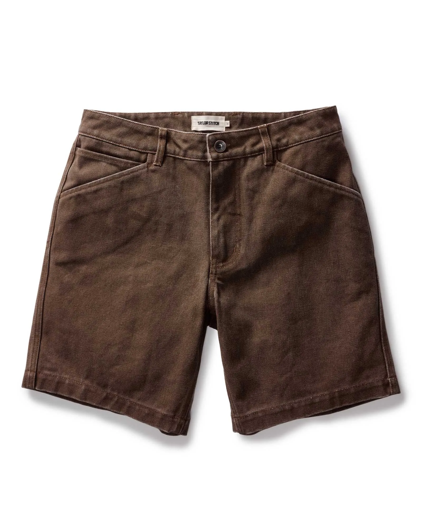 The Camp Short in Aged Penny Chipped Canvas sold by Taylor Stitch