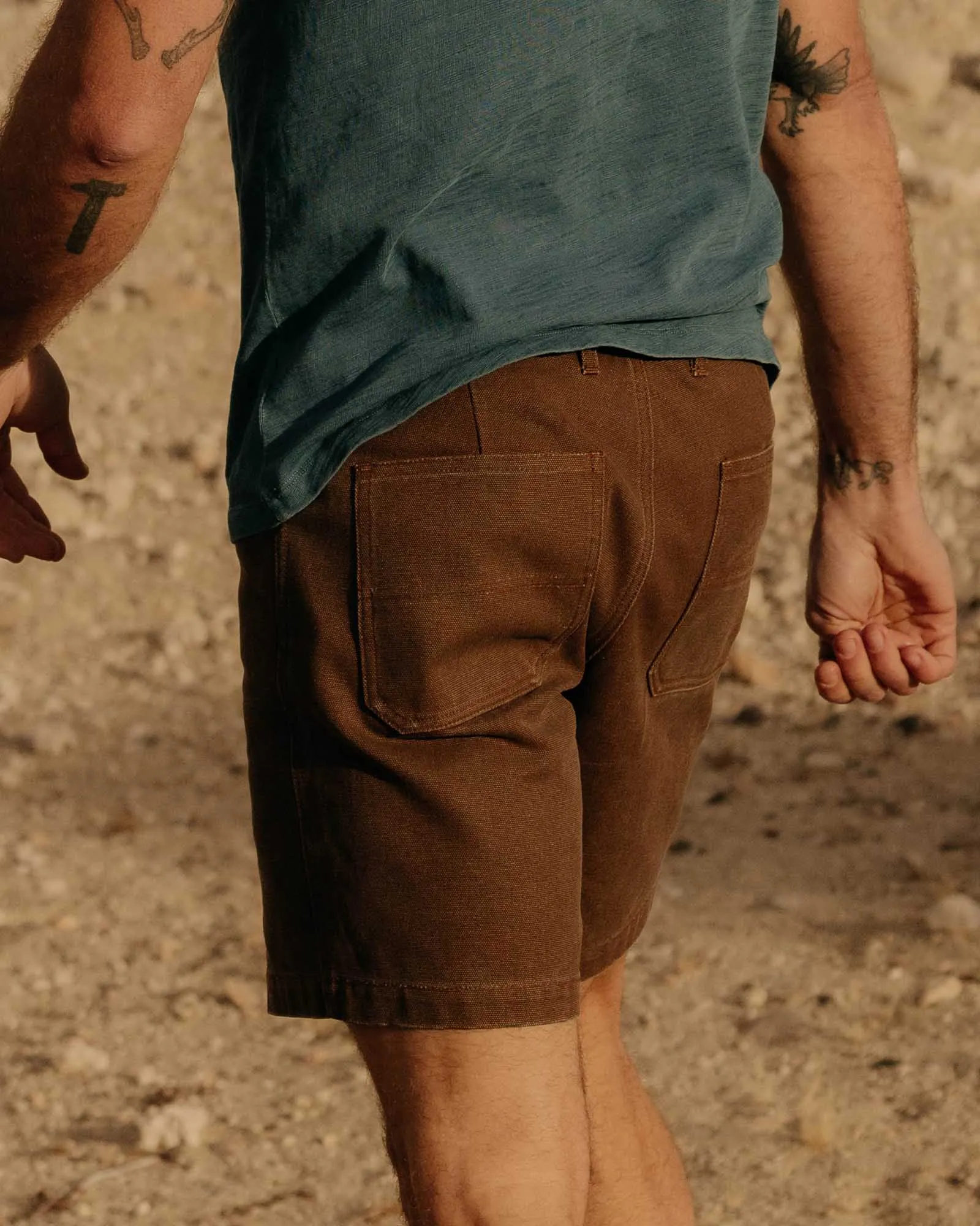 The Camp Short in Aged Penny Chipped Canvas sold by Taylor Stitch product image thumbnail 3