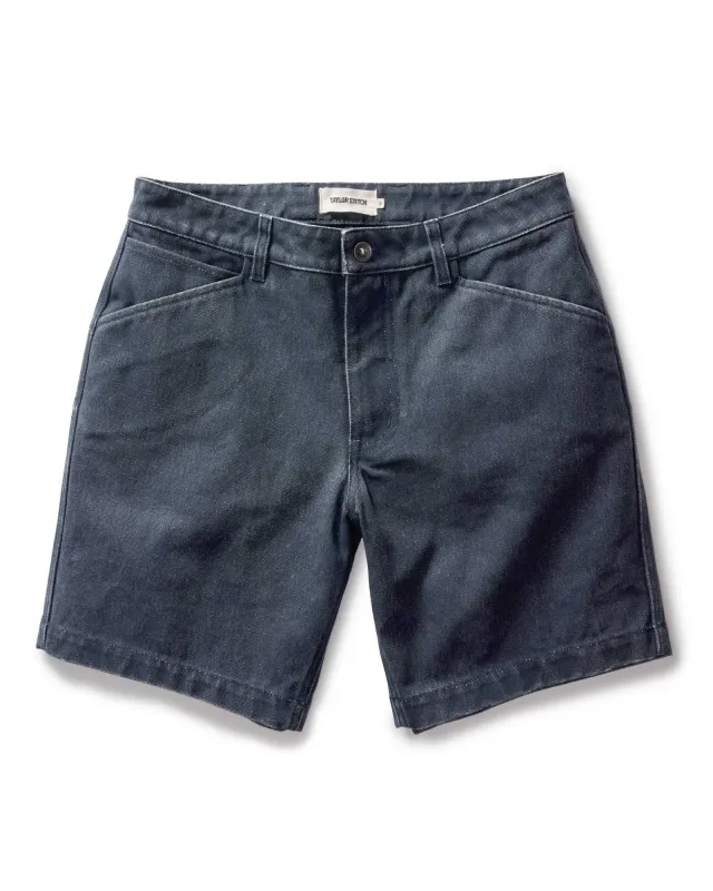 The Camp Short in Navy Chipped Canvas sold by Taylor Stitch