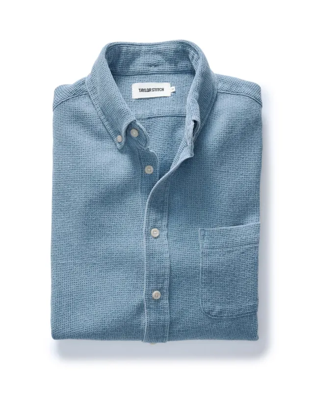 The Jack in Washed Indigo Waffle sold by Taylor Stitch