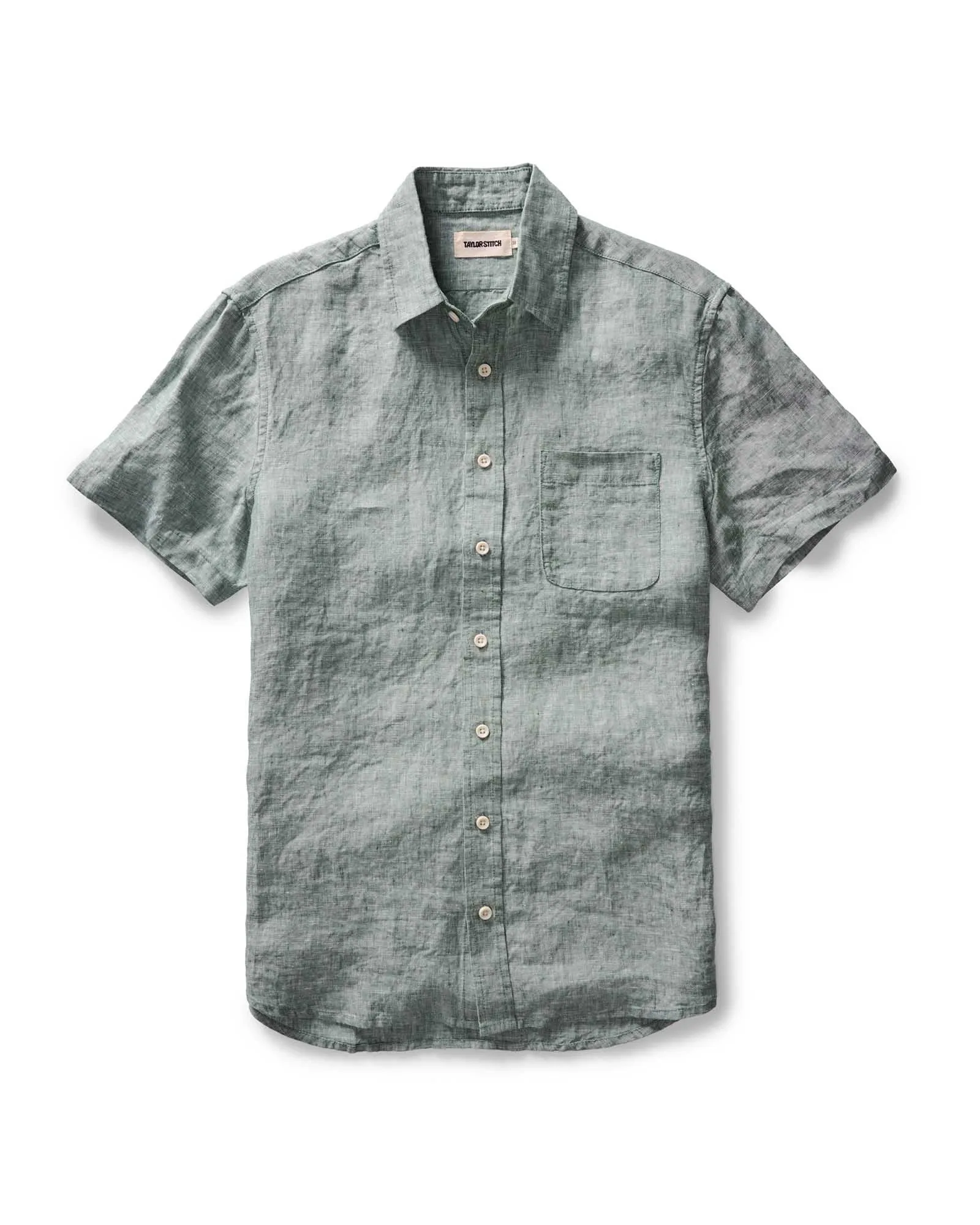 The Short Sleeve California in Cilantro Hemp sold by Taylor Stitch