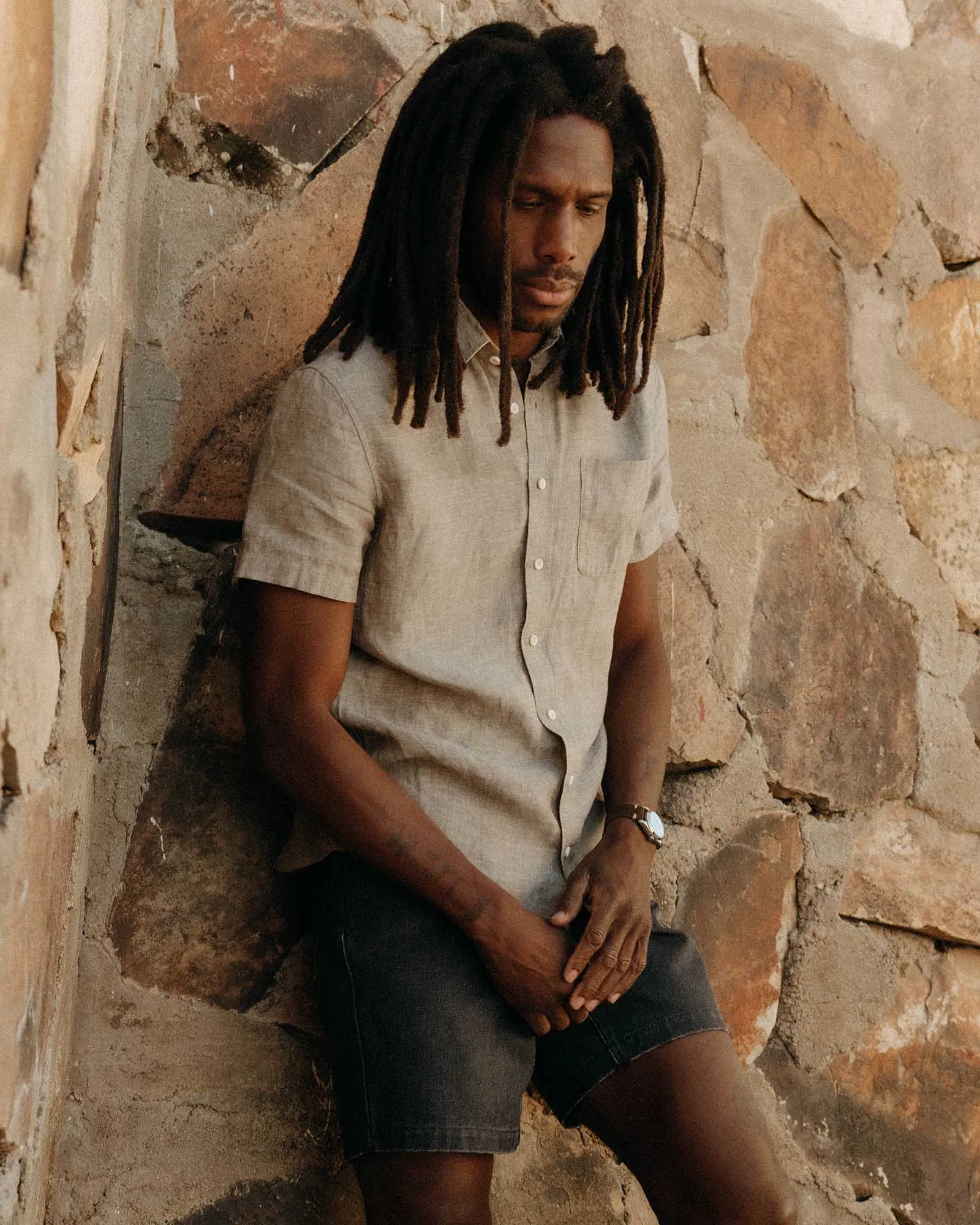 The Short Sleeve California in Morel Hemp sold by Taylor Stitch product image thumbnail 3