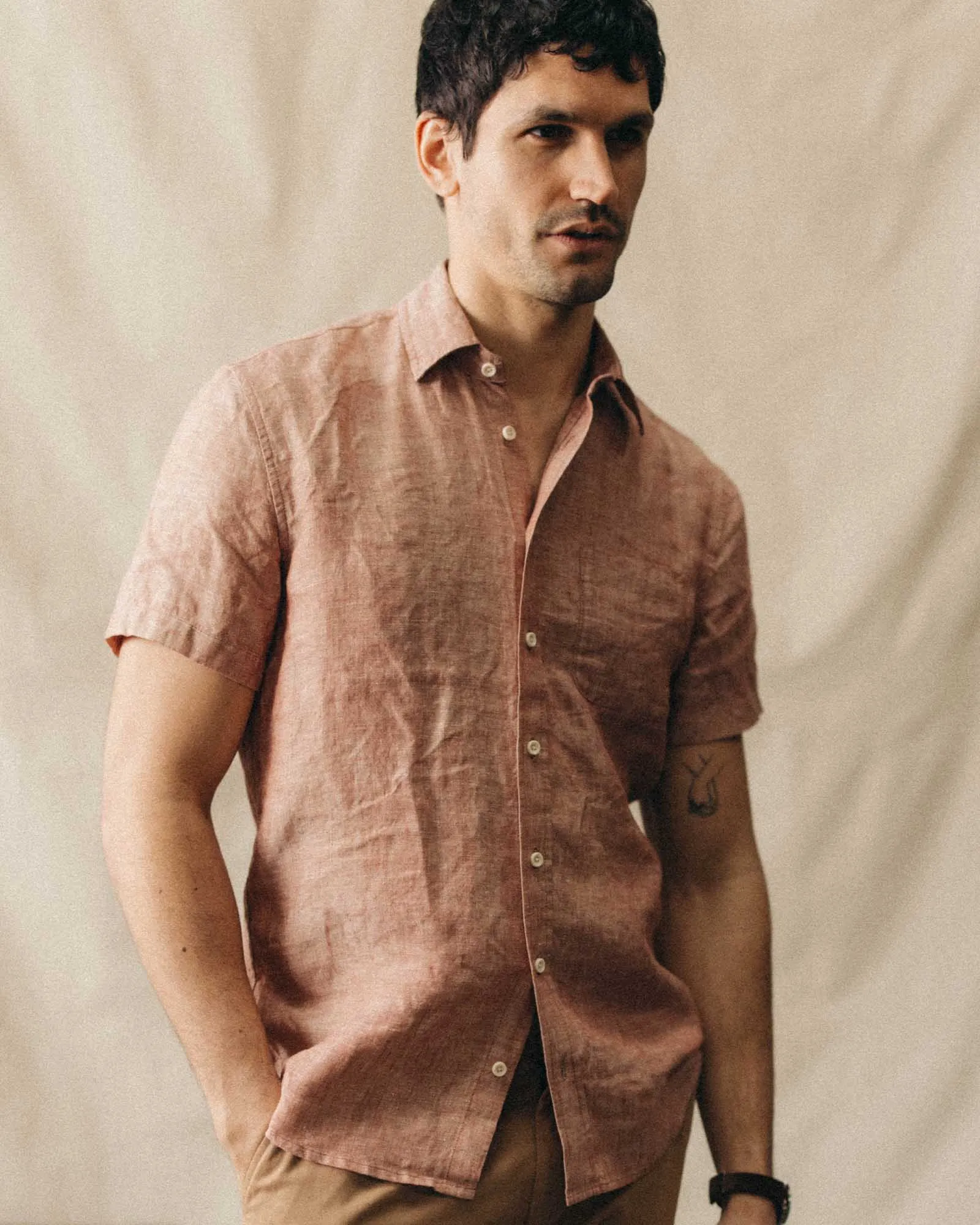 The Short Sleeve California in Fired Clay Hemp sold by Taylor Stitch product image thumbnail 2