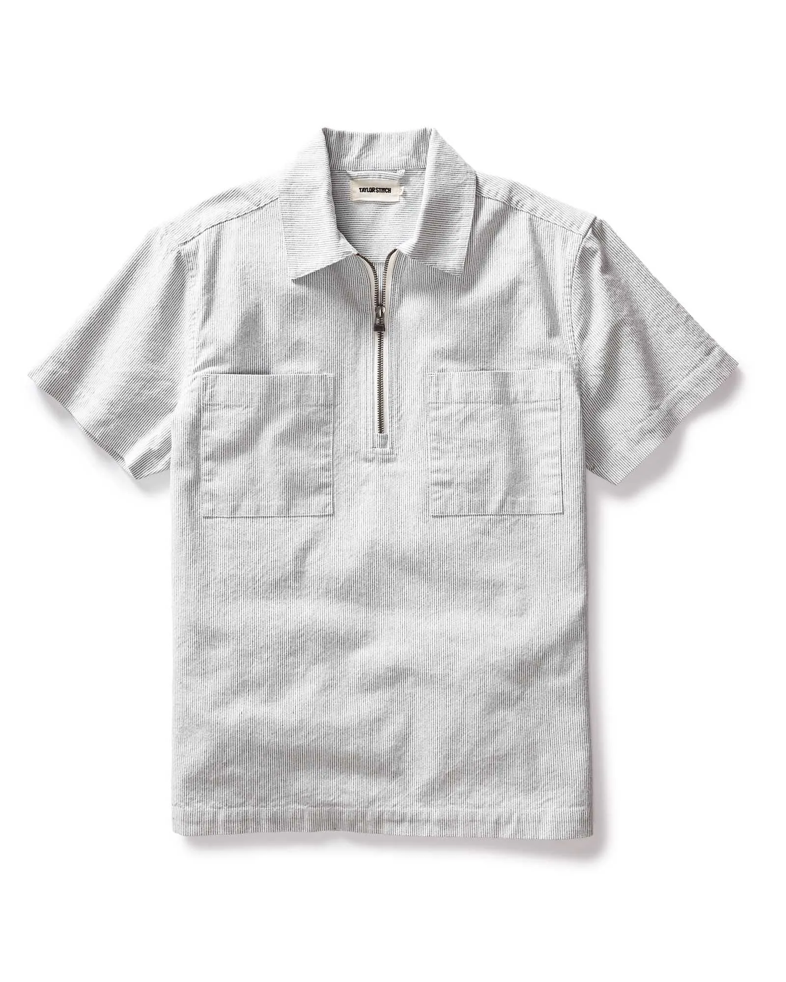 The Exhaust Shirt in Natural Stripe sold by Taylor Stitch