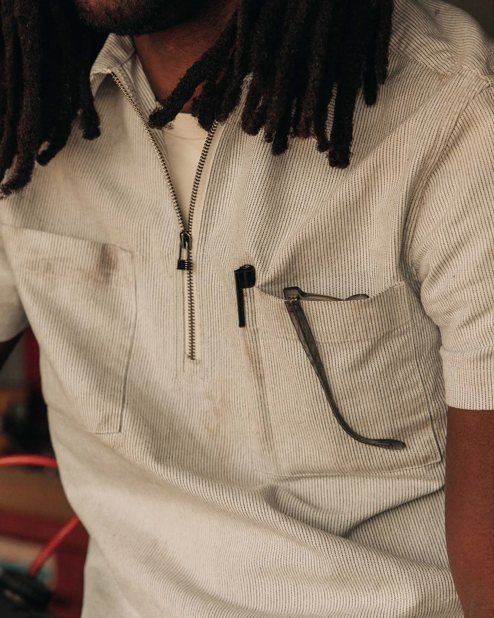 The Exhaust Shirt in Natural Stripe sold by Taylor Stitch product image thumbnail 3