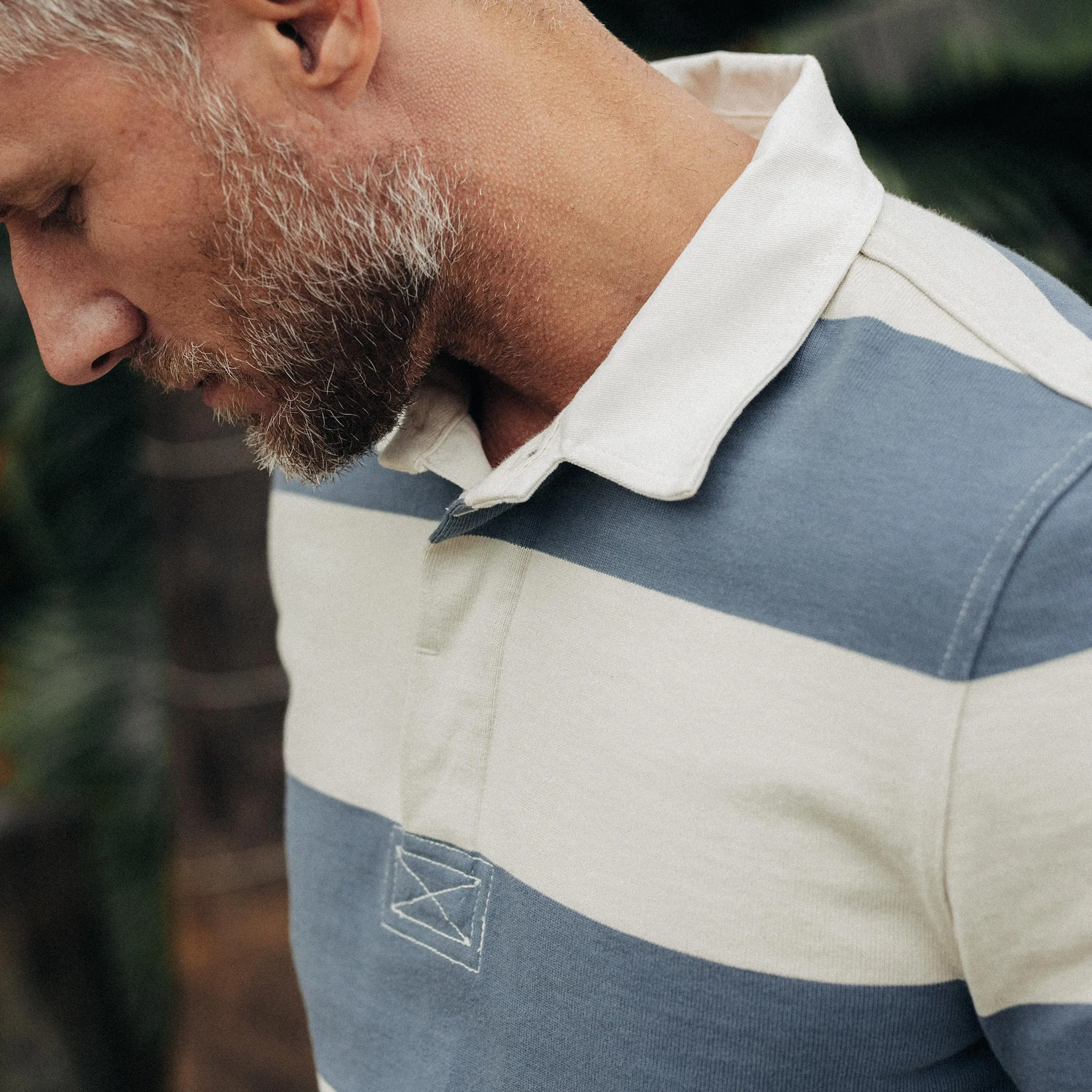 The Rugby Shirt in Storm Stripe sold by Taylor Stitch product image thumbnail 3