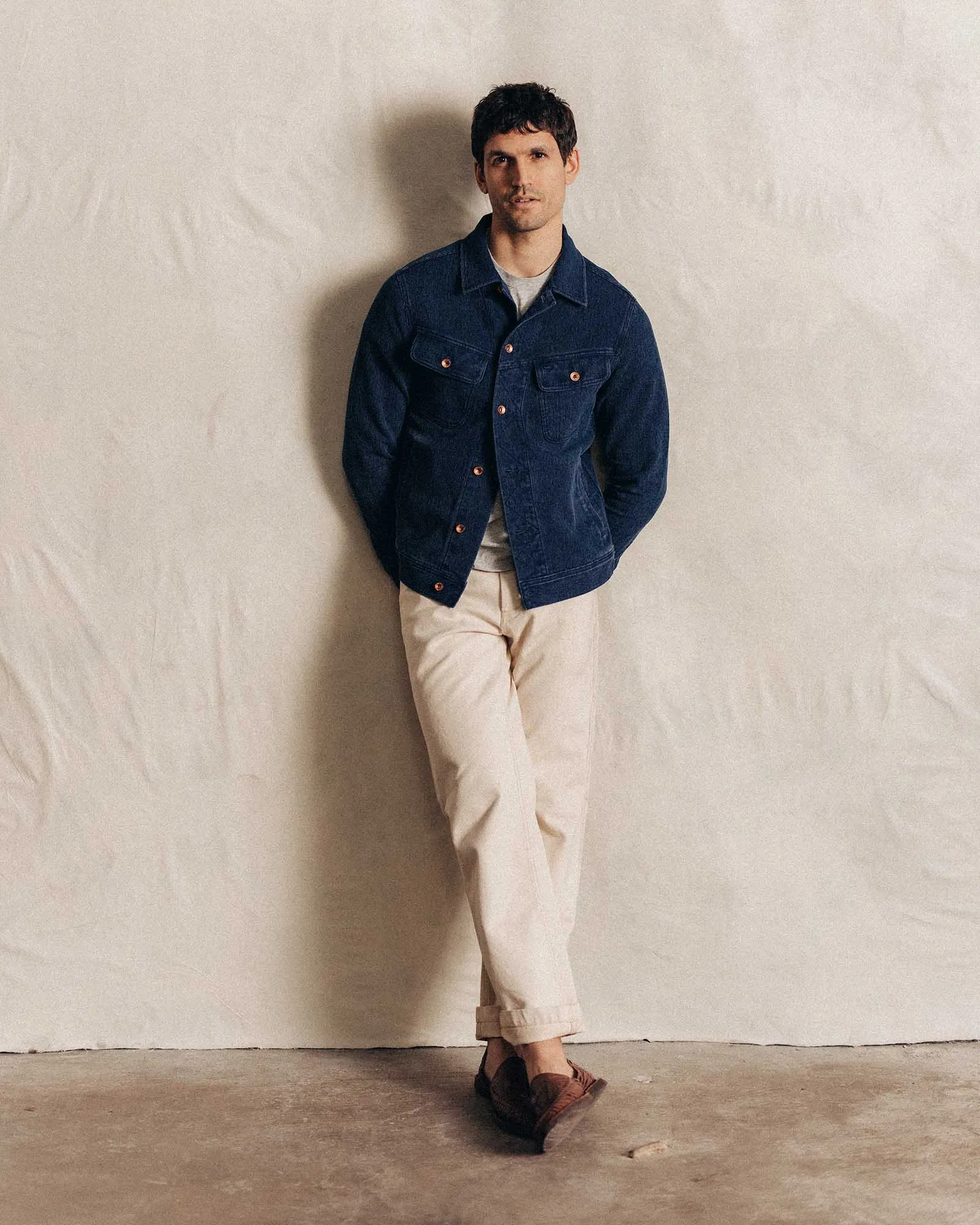 The Long Haul Jacket in Rinsed Indigo Waffle sold by Taylor Stitch product image thumbnail 5