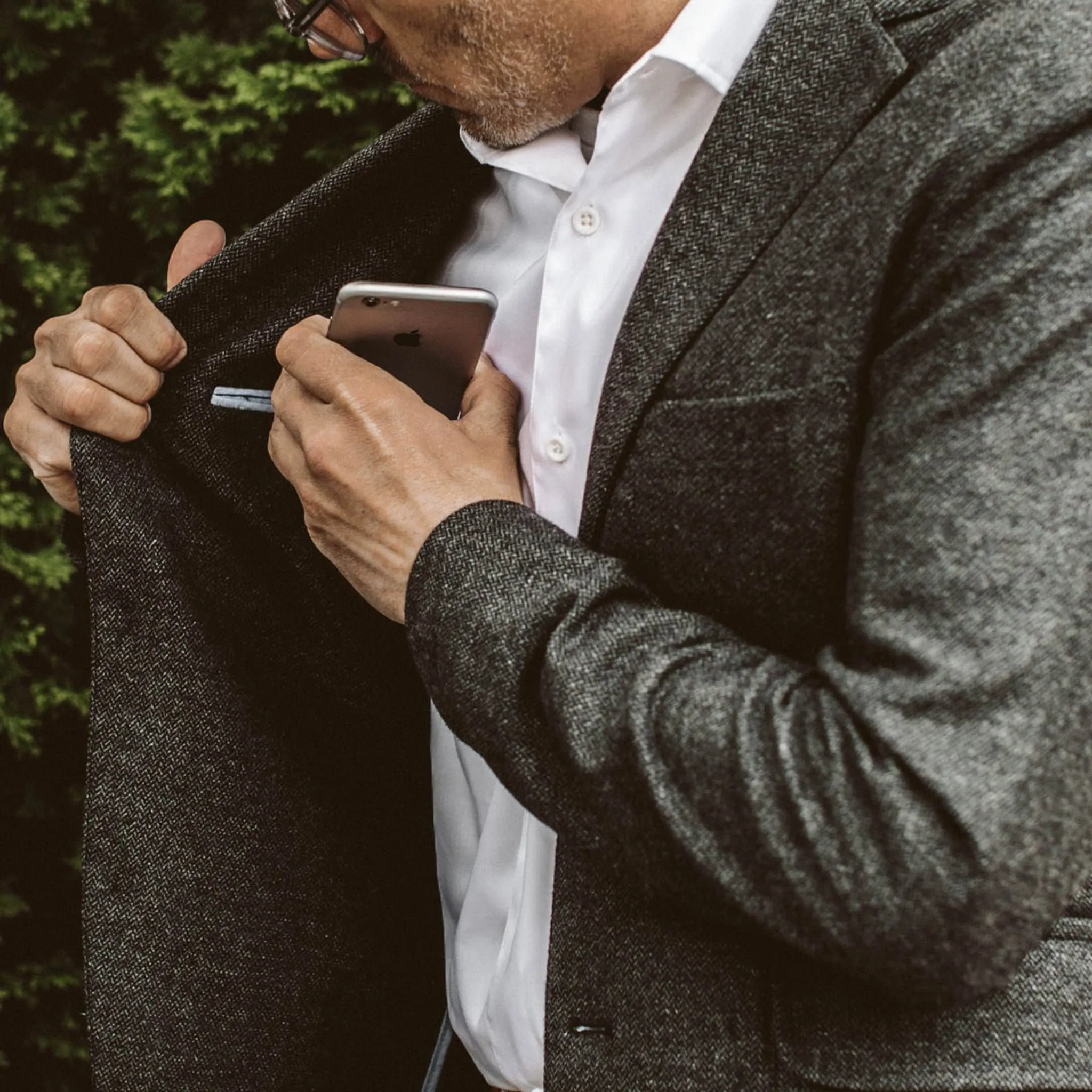 The Telegraph Jacket in Charcoal Herringbone sold by Taylor Stitch product image thumbnail 3