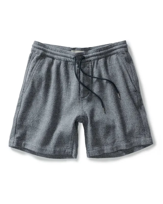 The Apres Short in Navy Linen Tweed sold by Taylor Stitch