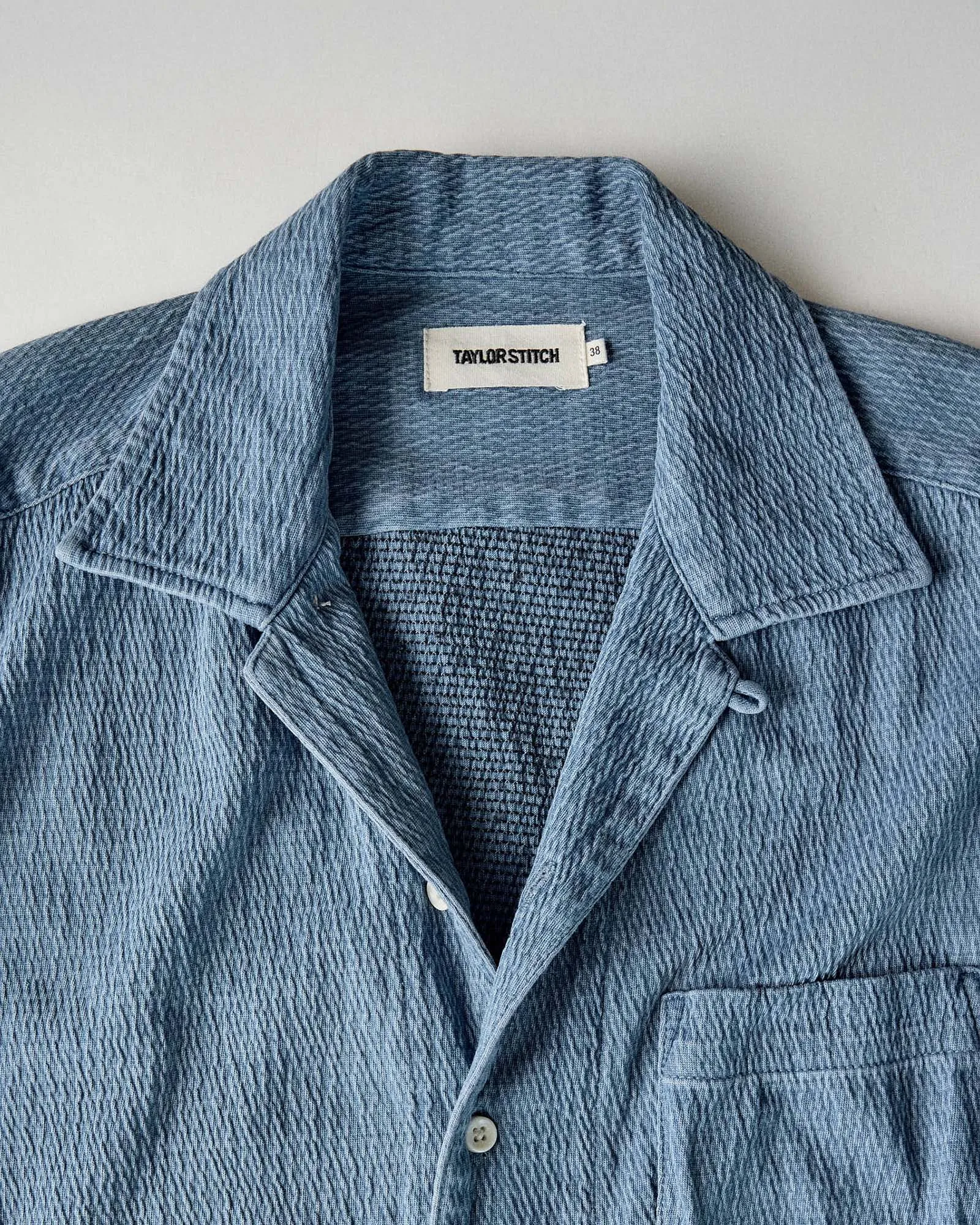 The Hawthorne Shirt in Washed Indigo Crepe sold by Taylor Stitch product image thumbnail 4
