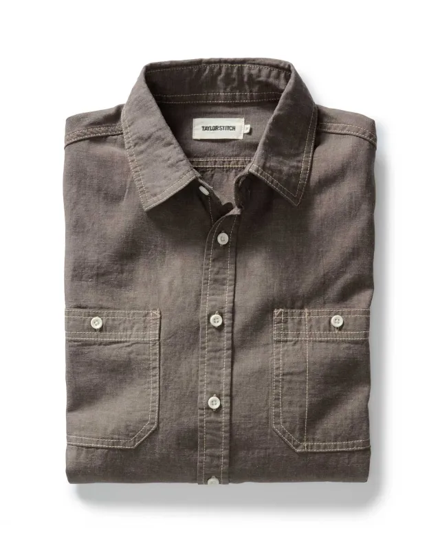 The Utility Shirt in Soil Nep made by Taylor Stitch