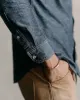 The Utility Shirt in Rinsed Indigo Nep sold by Taylor Stitch