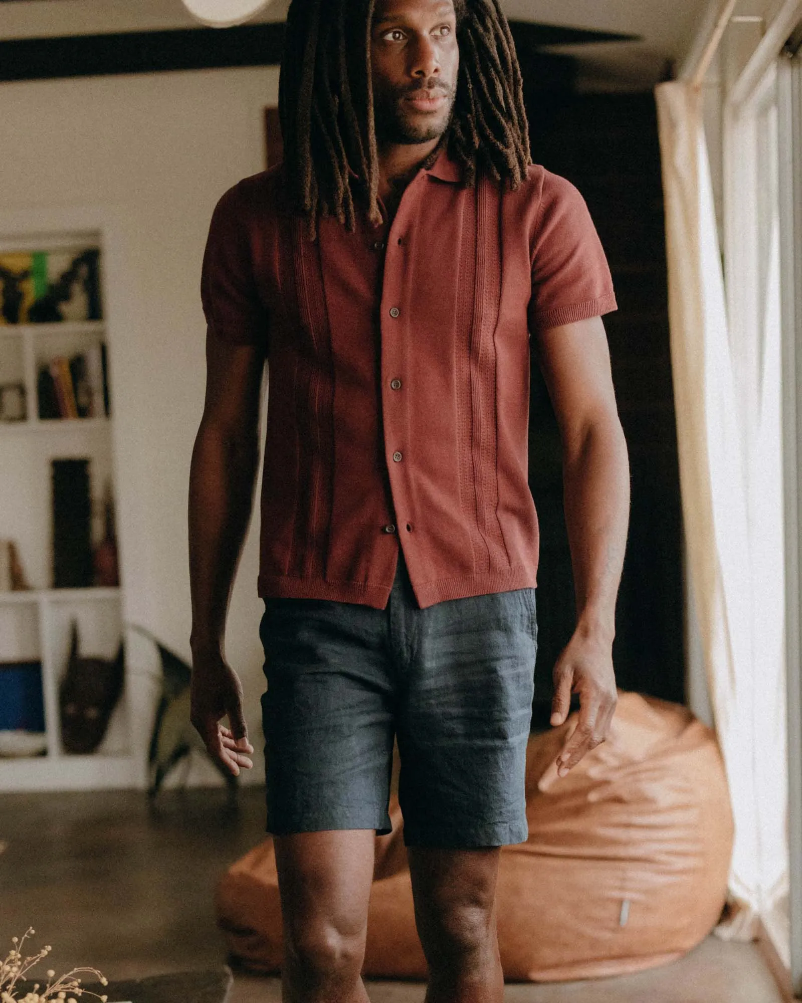 The Easy Short in Navy Linen sold by Taylor Stitch product image thumbnail 2