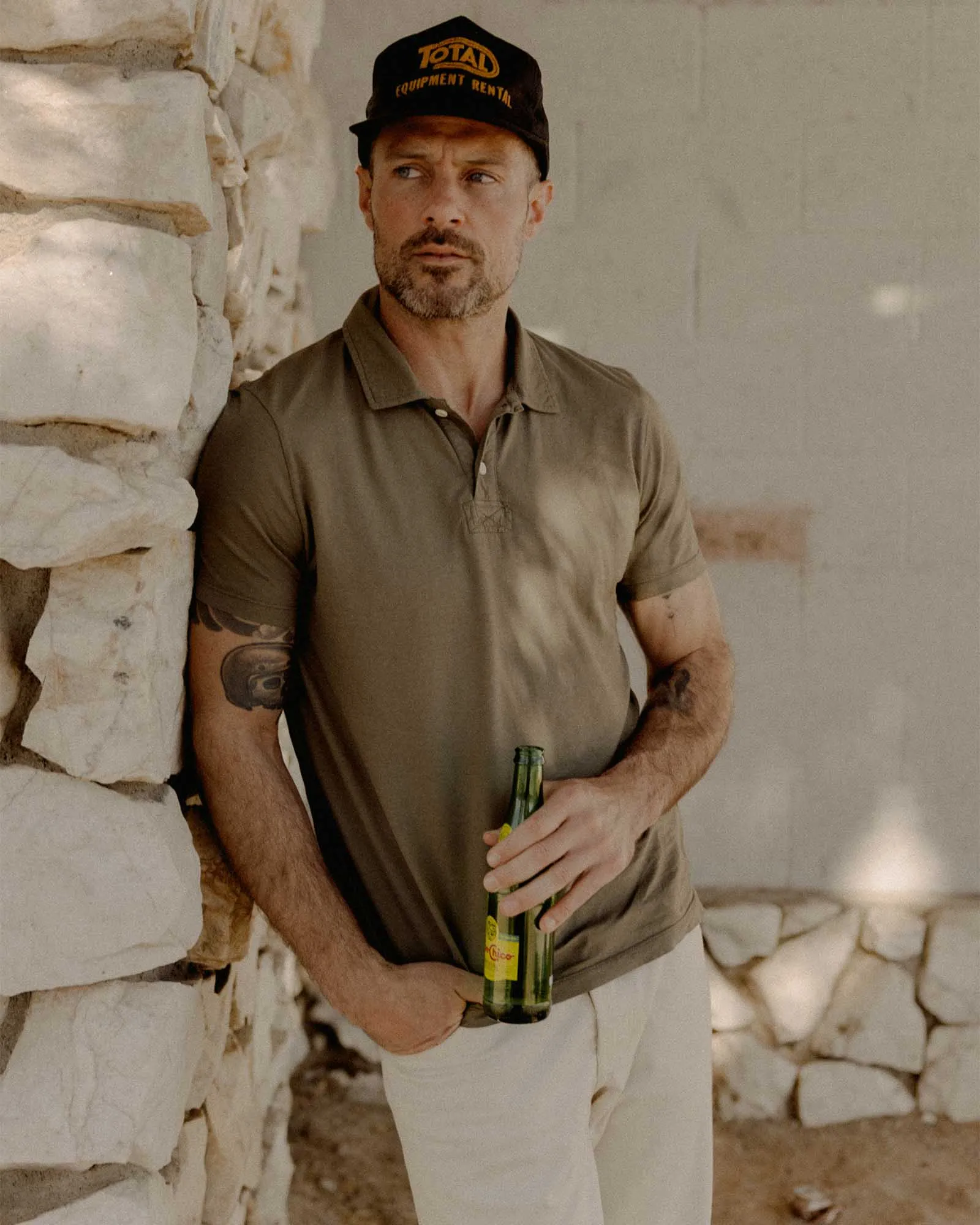 The Cotton Hemp Polo in Olive sold by Taylor Stitch product image thumbnail 2